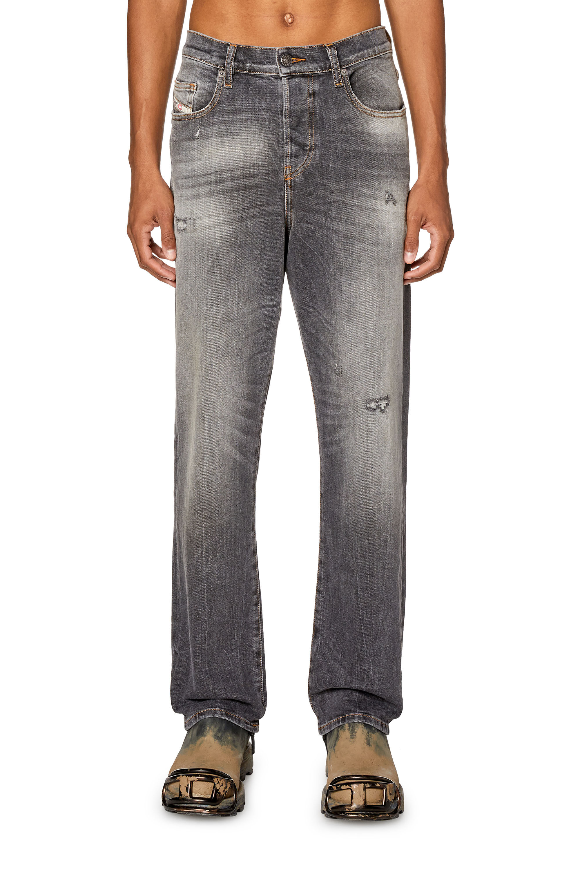 Diesel - Straight Jeans 2020 D-Viker 09G21, Black/Dark grey - Image 3