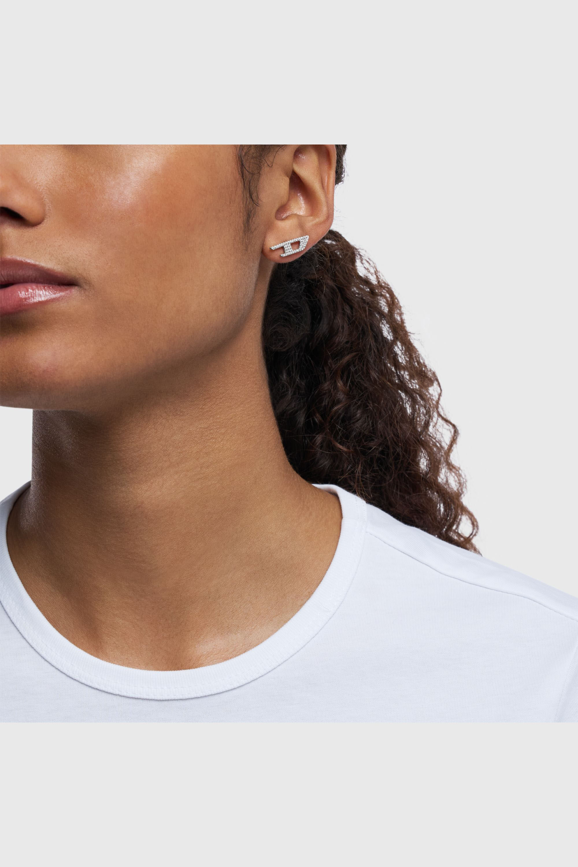 Diesel - DX1630040 JEWELLERY, Unisex's Stainless steel glitz stud earring in Silver - 3