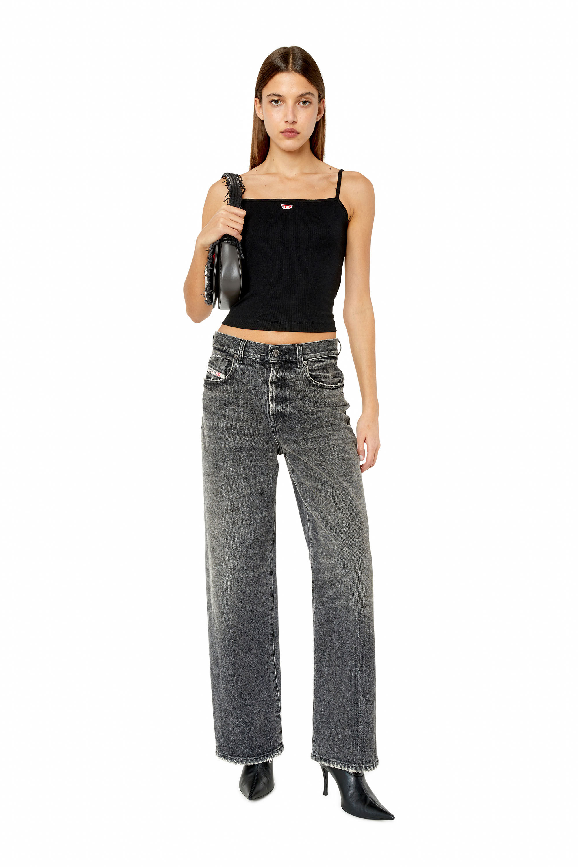 Diesel - 2000 Widee 007K8 Bootcut and Flare Jeans, Black/Dark grey - Image 1