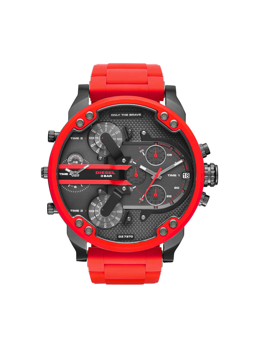 Dz7370 Man Mr Daddy 2 0 Red Metal Watch 55 Mm Diesel