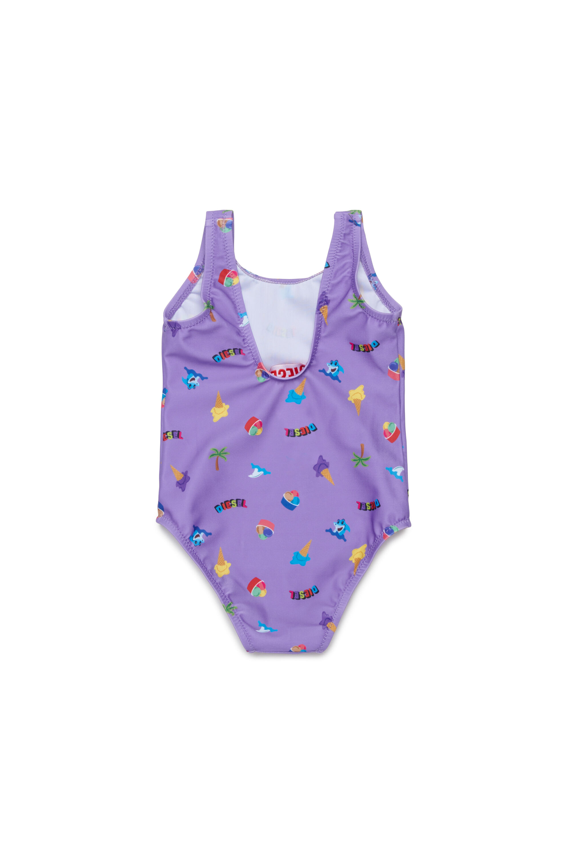 Diesel - MIPLIB, Woman's Swimsuit with all-over ice-cream print in Violet - 2
