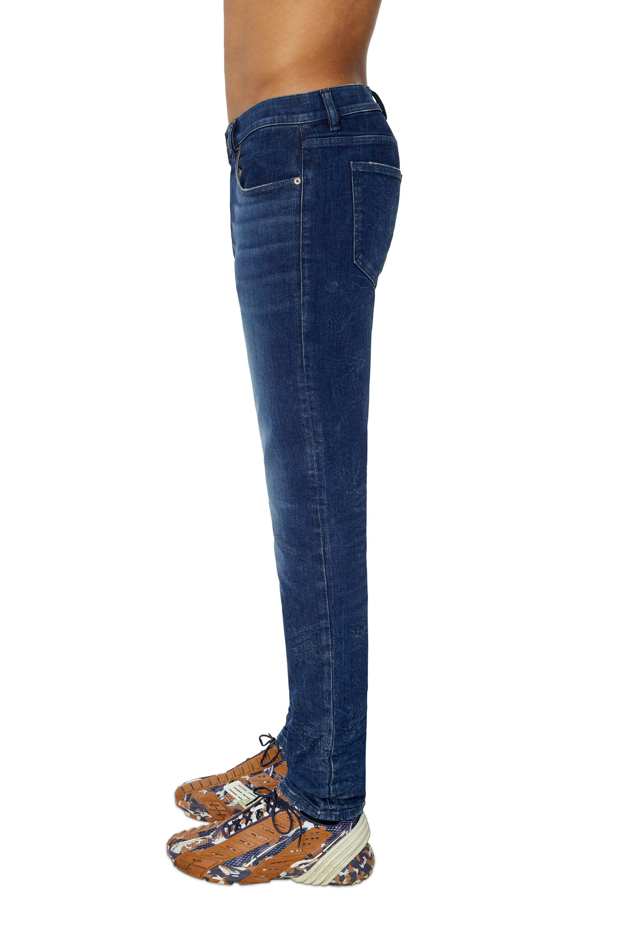 Diesel - 2019 D-Strukt 09F54 Slim Jeans, Dark Blue - Image 5
