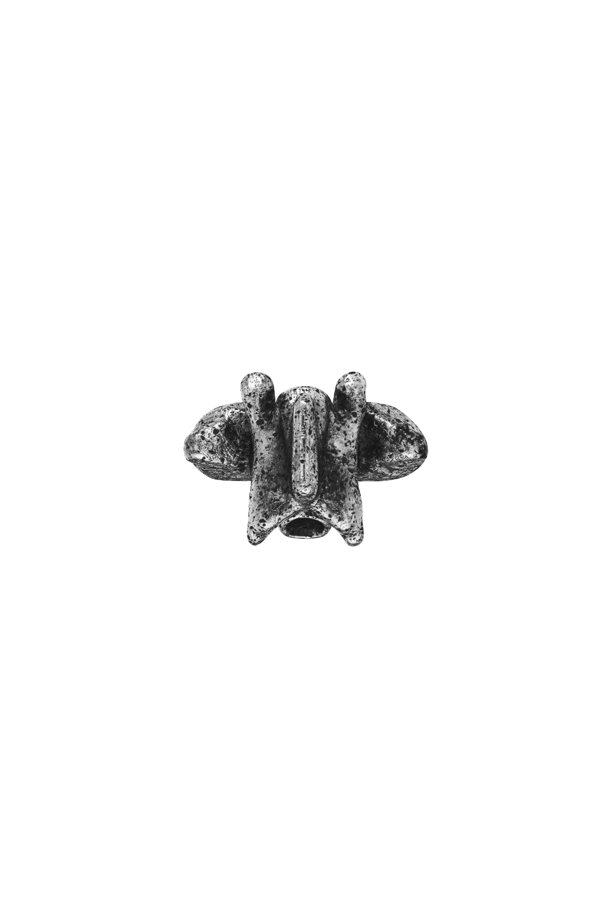 Diesel - DX1708040 JEWELLERY, Unisex's Silver-tone center focal ring in Dark grey - 3