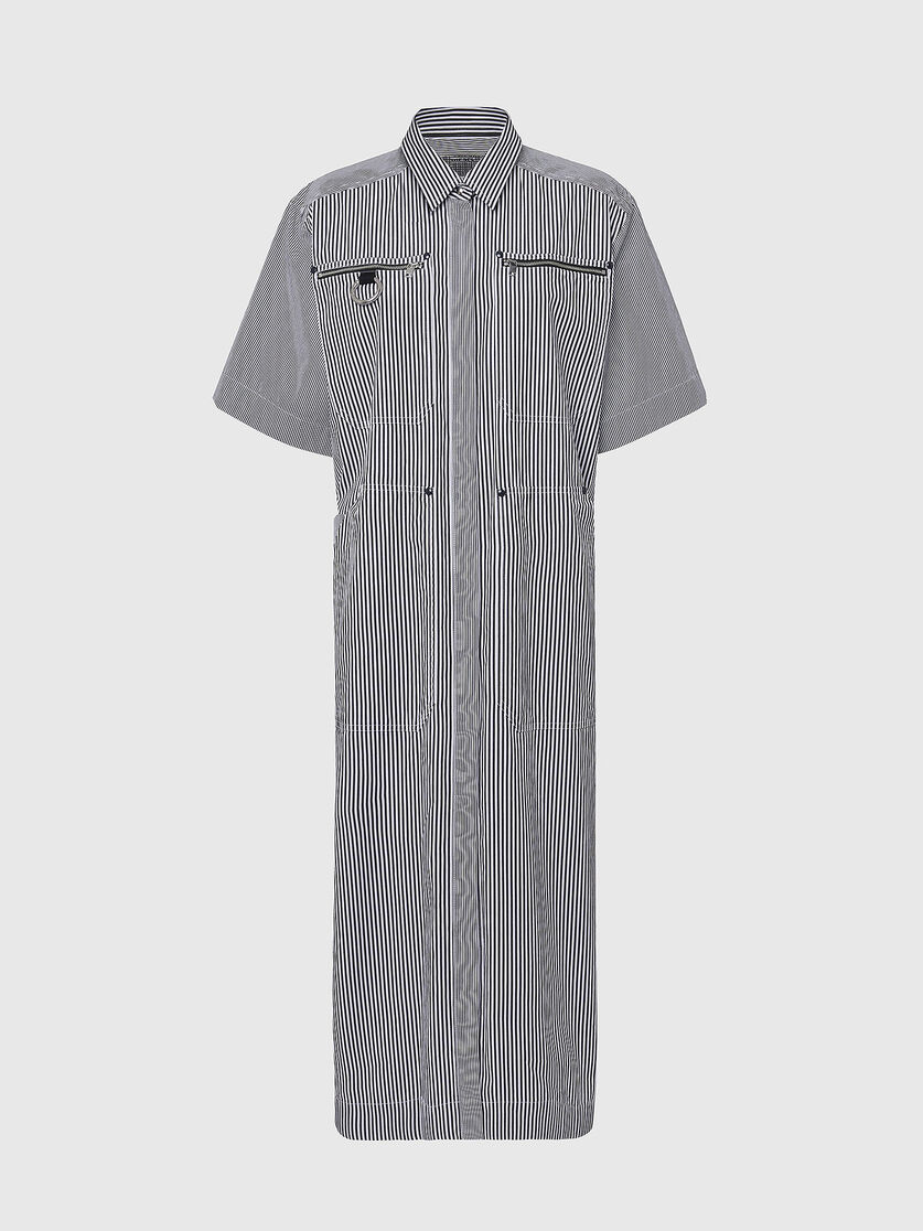 D Lizeth A Woman Striped Poplin Shirt Dress Diesel