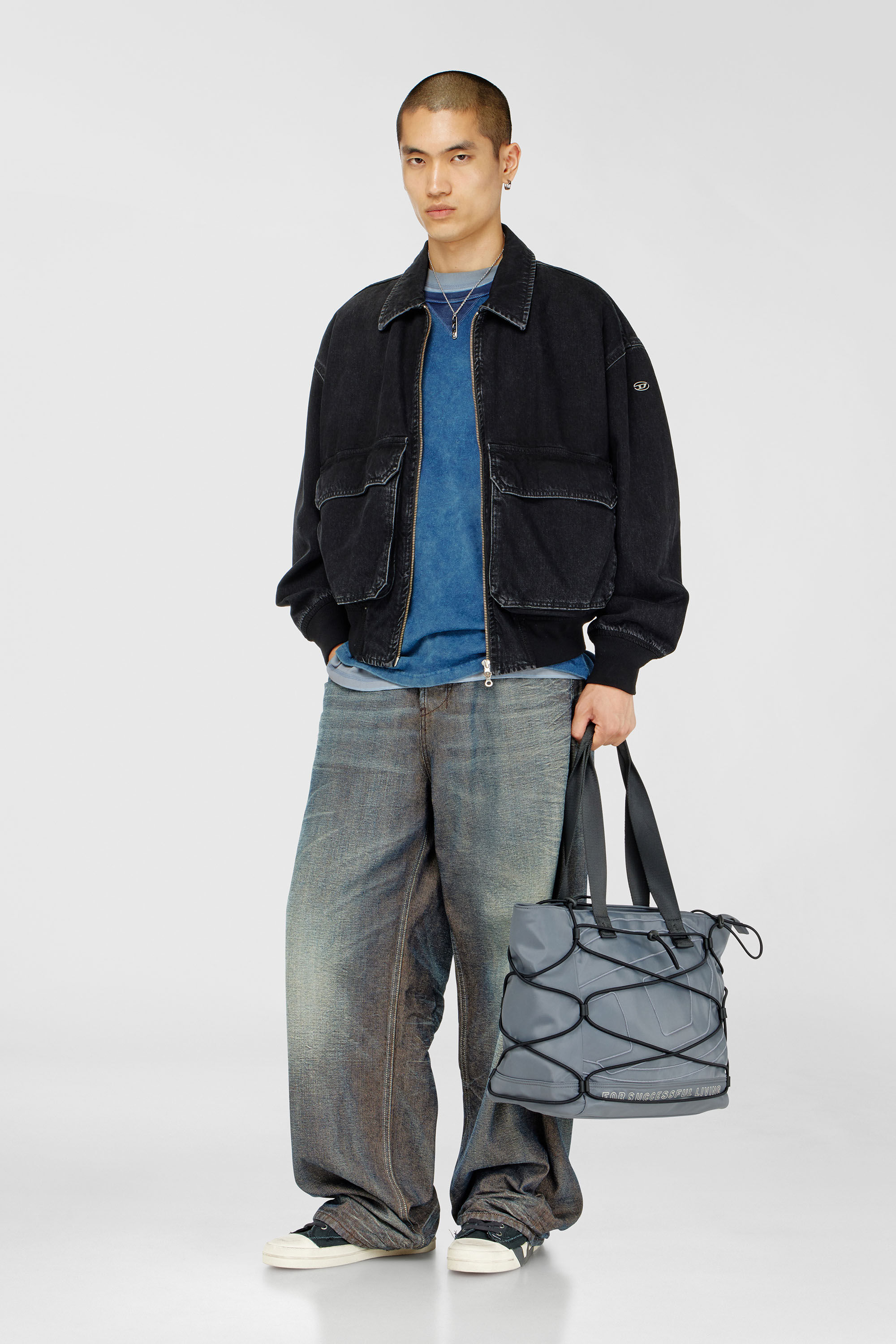 Diesel - D-KURZ, Unisex's Jacket in denim in Black - 1