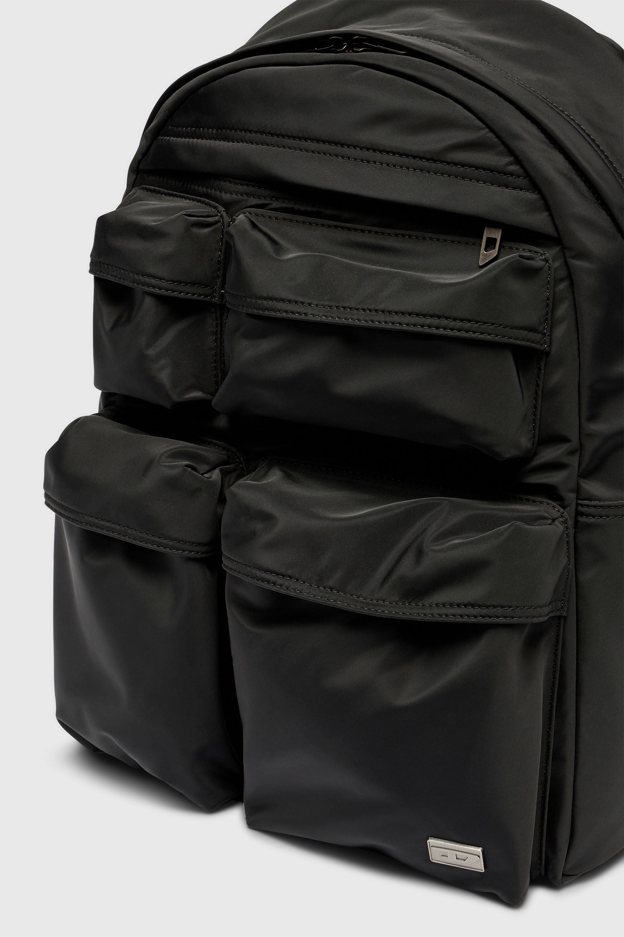 Diesel - MULTI-PKTS BACKPACK X, Unisex's Multi-Pkts-Multipocket backpack in utilitarian shell in Black - 6
