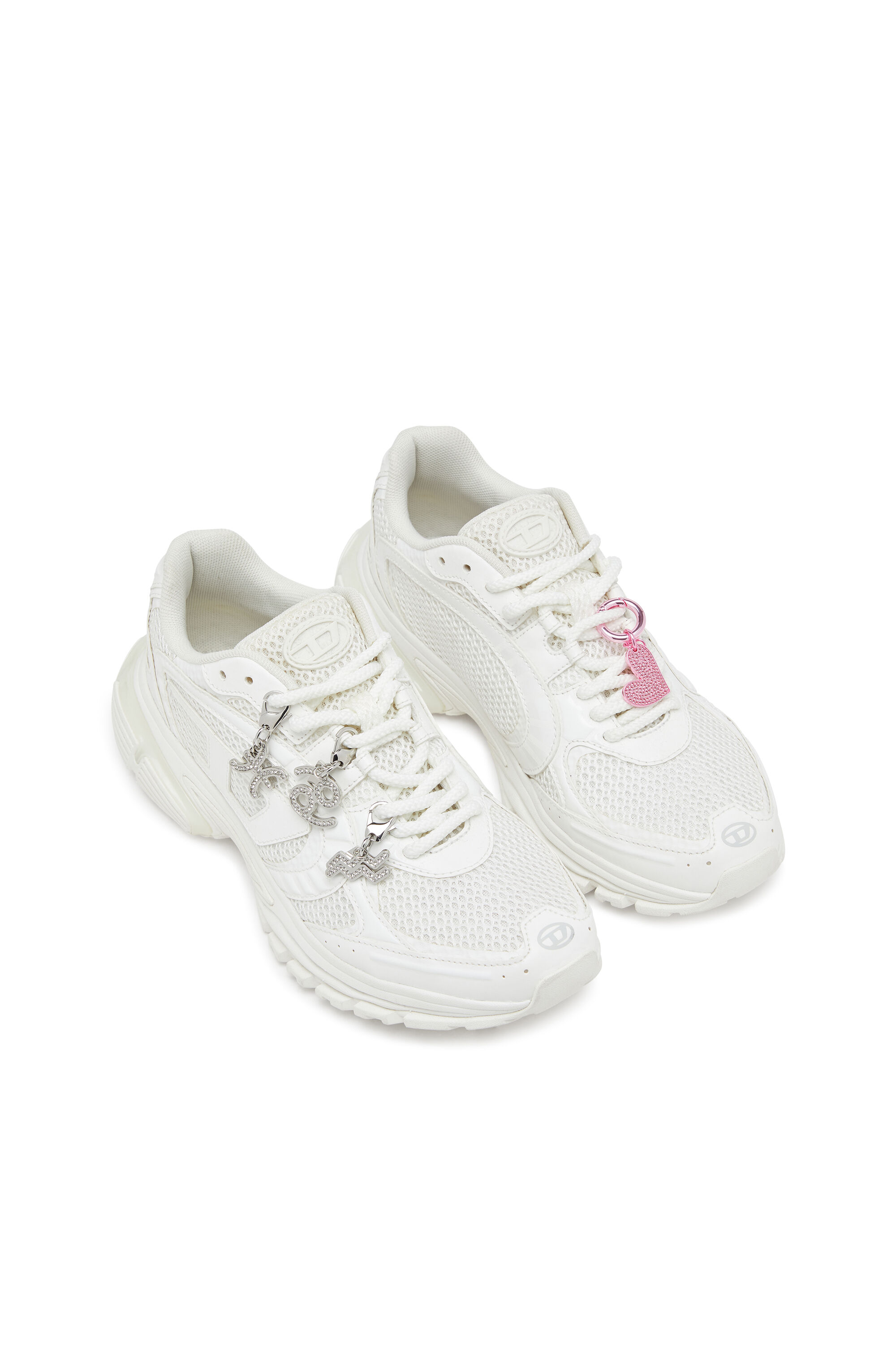 Diesel - S-PRO-V-DENSE LOW W, Woman's S-Pro-V-Dense-Monochrome mesh sneakers with Oval D logo in White - 7