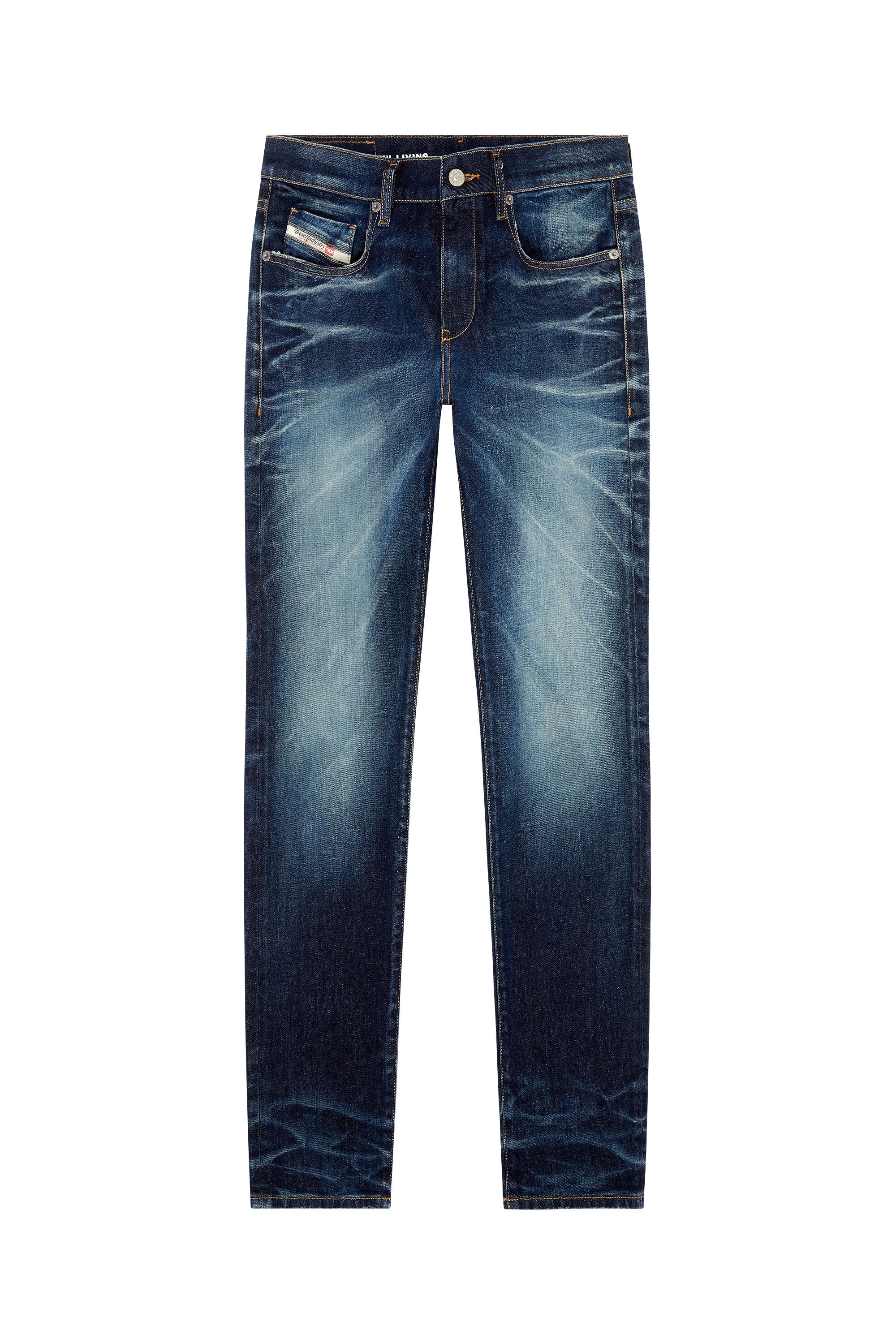 Diesel - Slim Jeans 2019 D-Strukt 09G29, Dark Blue - Image 2