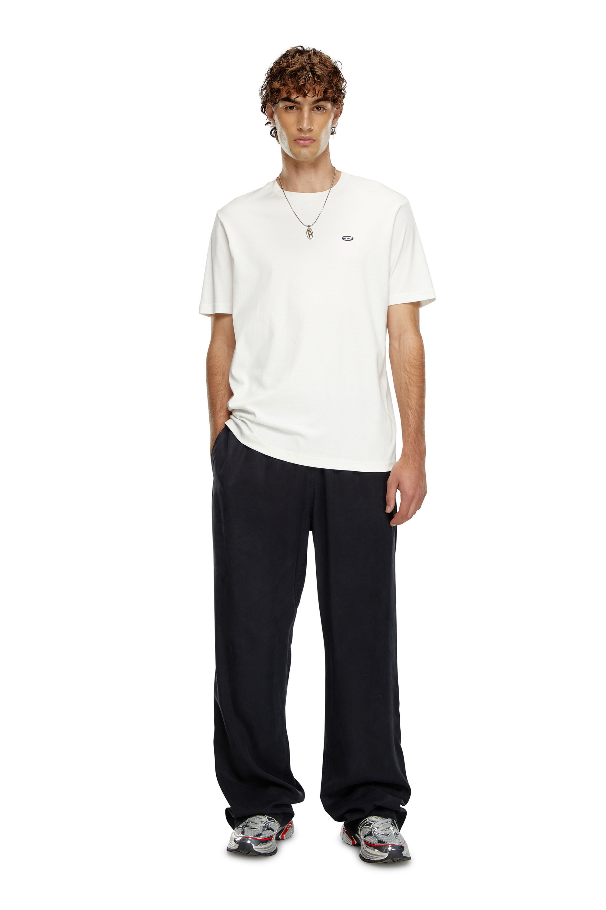 T-JUST-DOVAL-PJ: T-shirt with oval D patch | Diesel