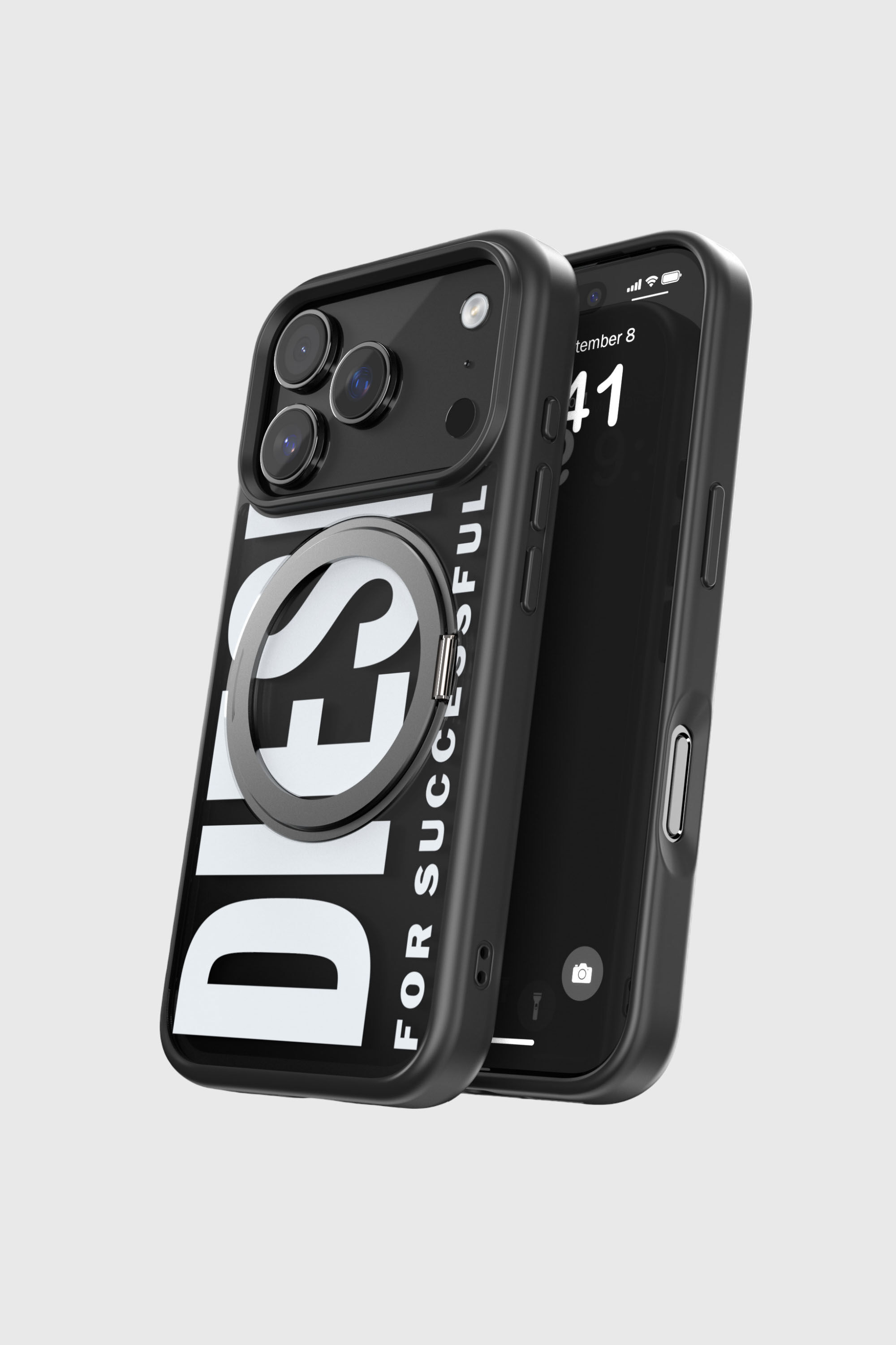 Diesel - 60405 RING STAND CASE RING STAND, Unisex's Ringstand-Magsafe case for iPhone 17 Pro in Black - 3
