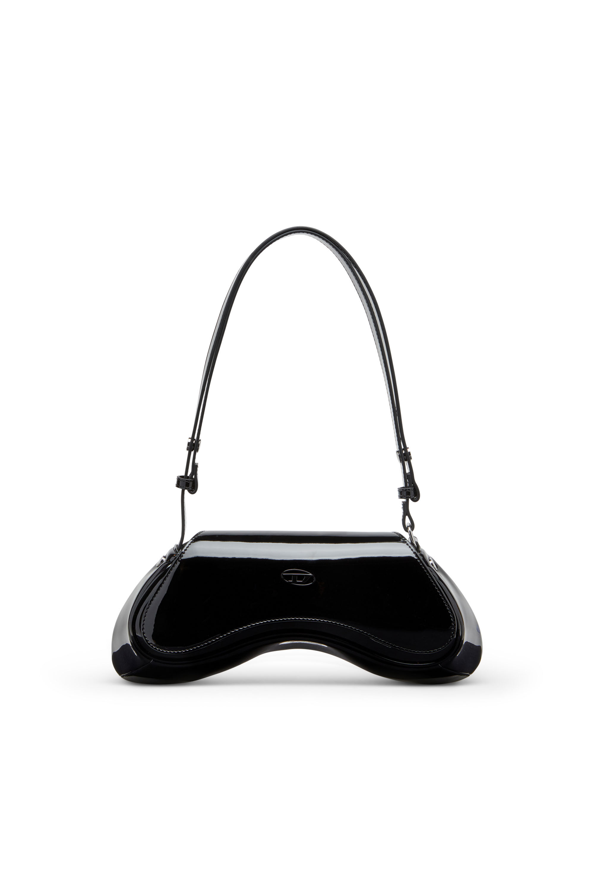 Diesel - PLAY CROSSBODY, Woman's Play-Crossbody bag in glossy PU in Black - 2