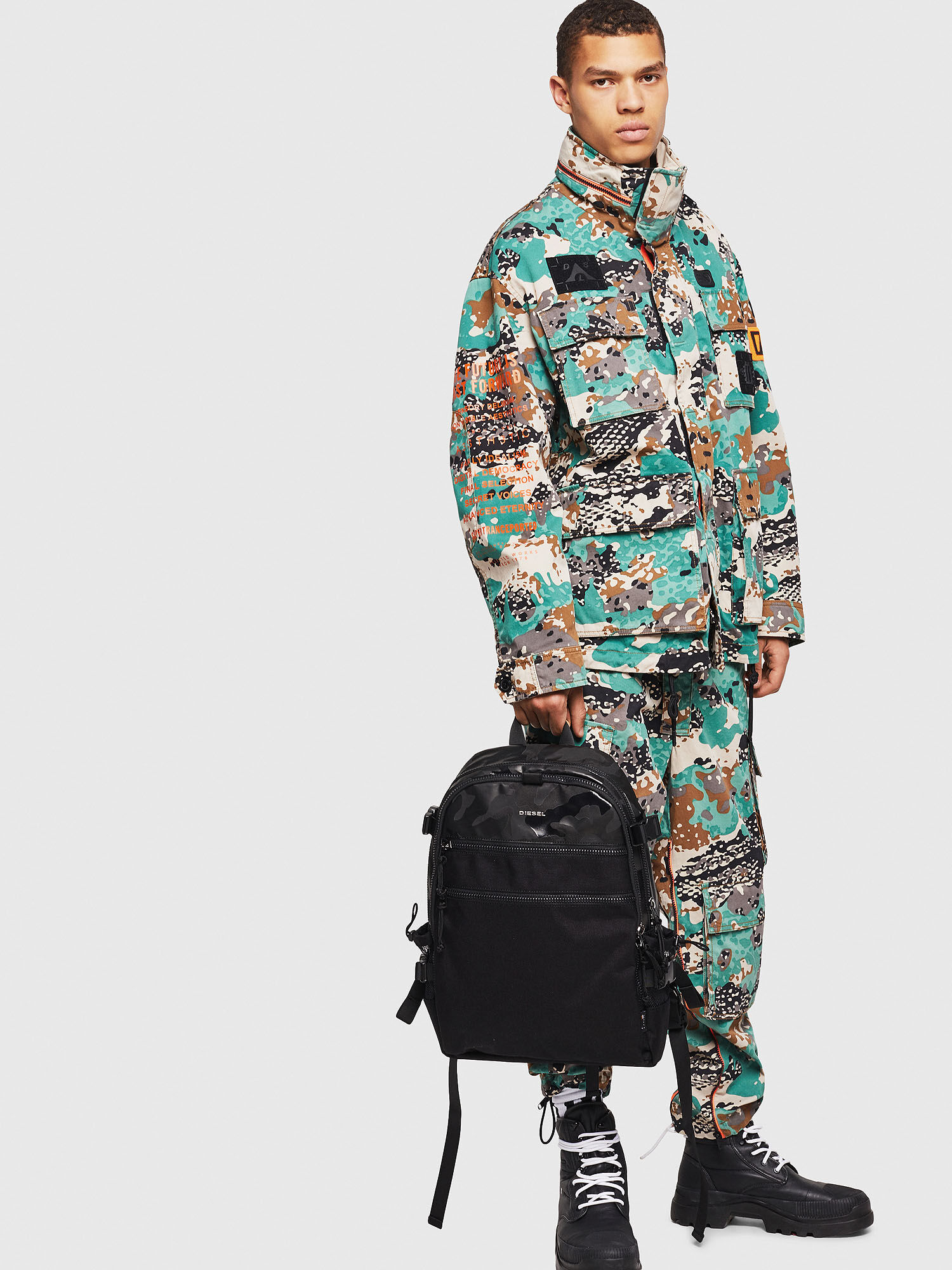 diesel camo backpack
