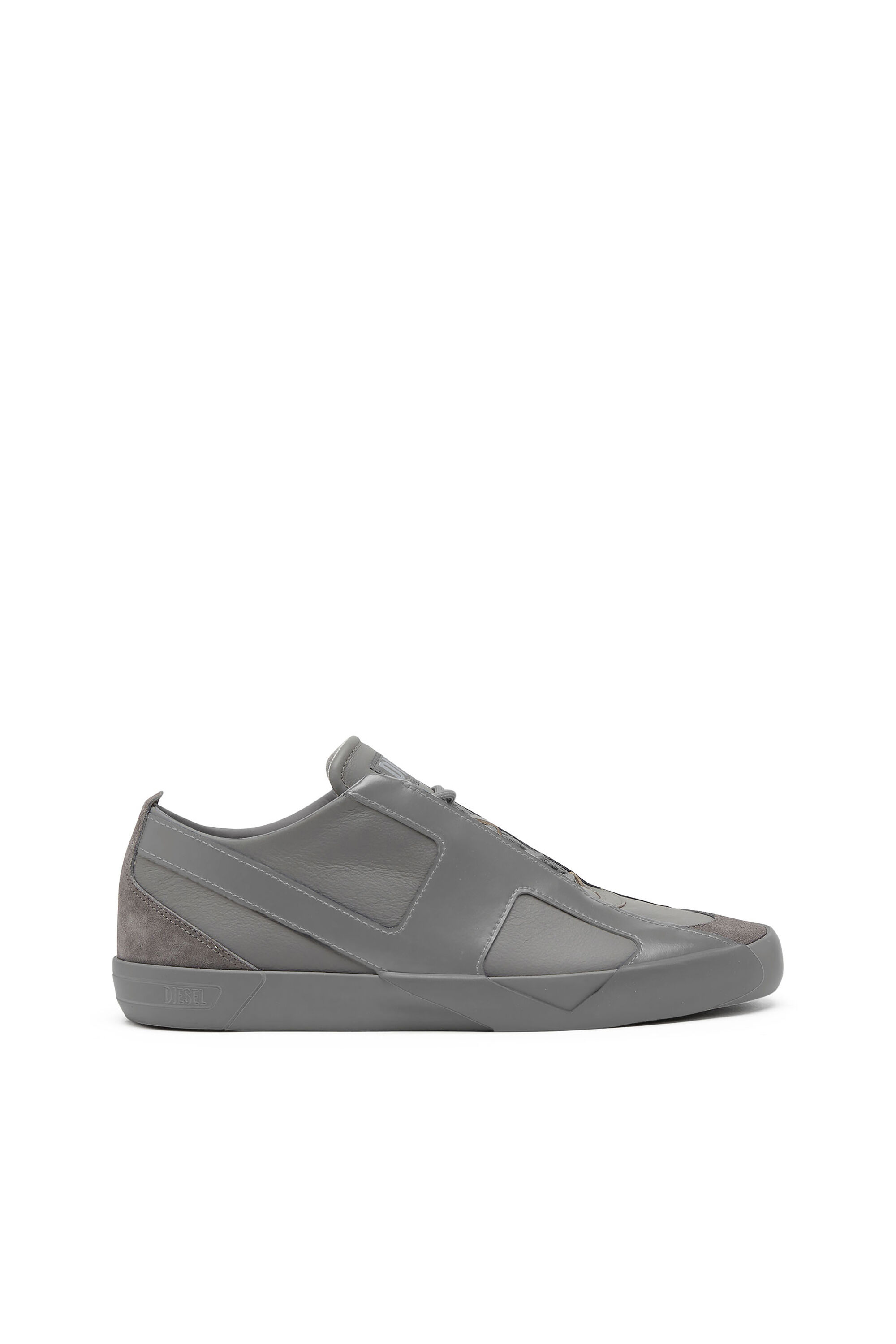Diesel - S-SLANTE-D LOW, Man's S-Slante-D-Sneakers in suede and leather with D logo in Grey - 1
