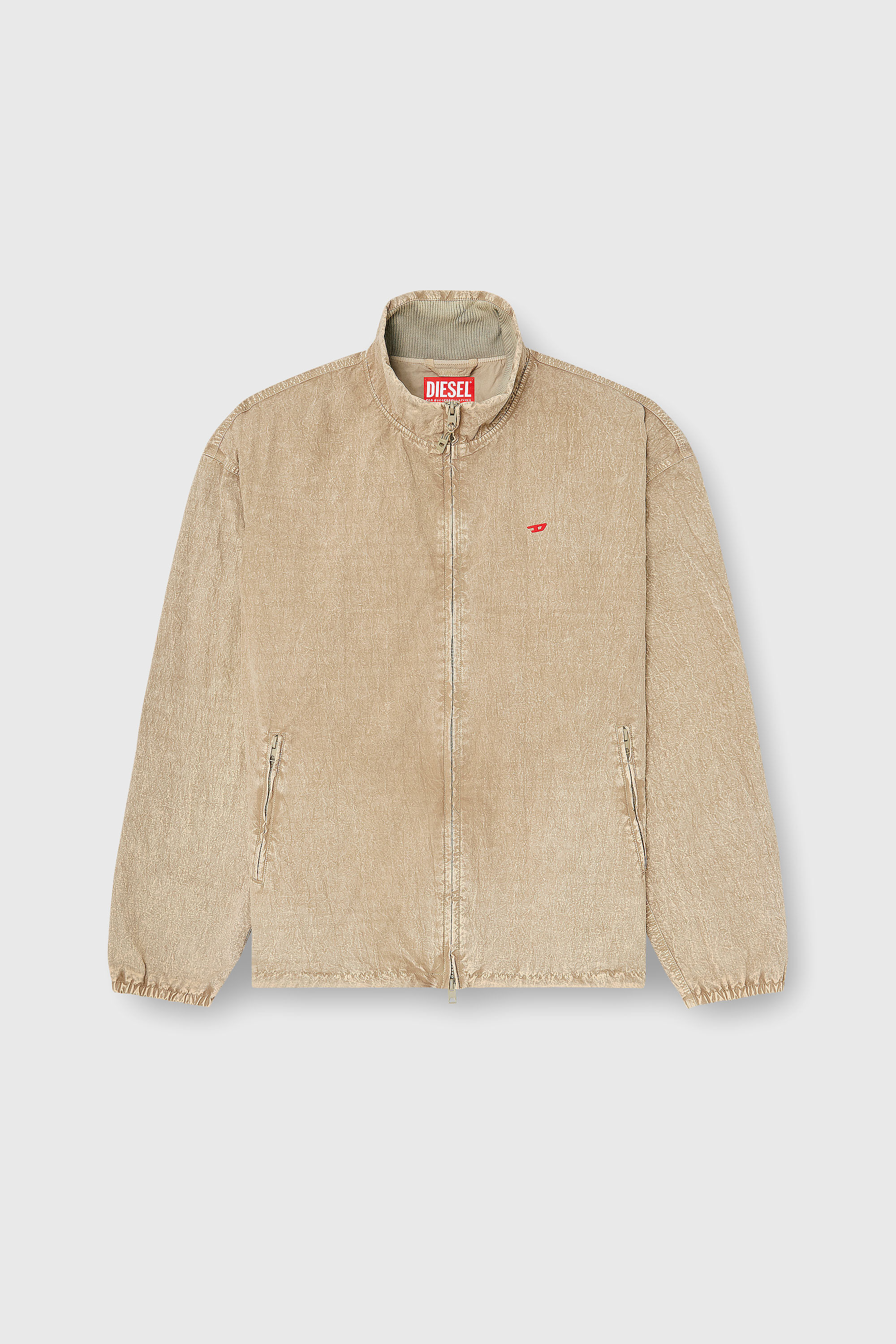 Diesel - J-CORSE-PLBH, Man's Treated taslan jacket with treated finish in Beige - 2