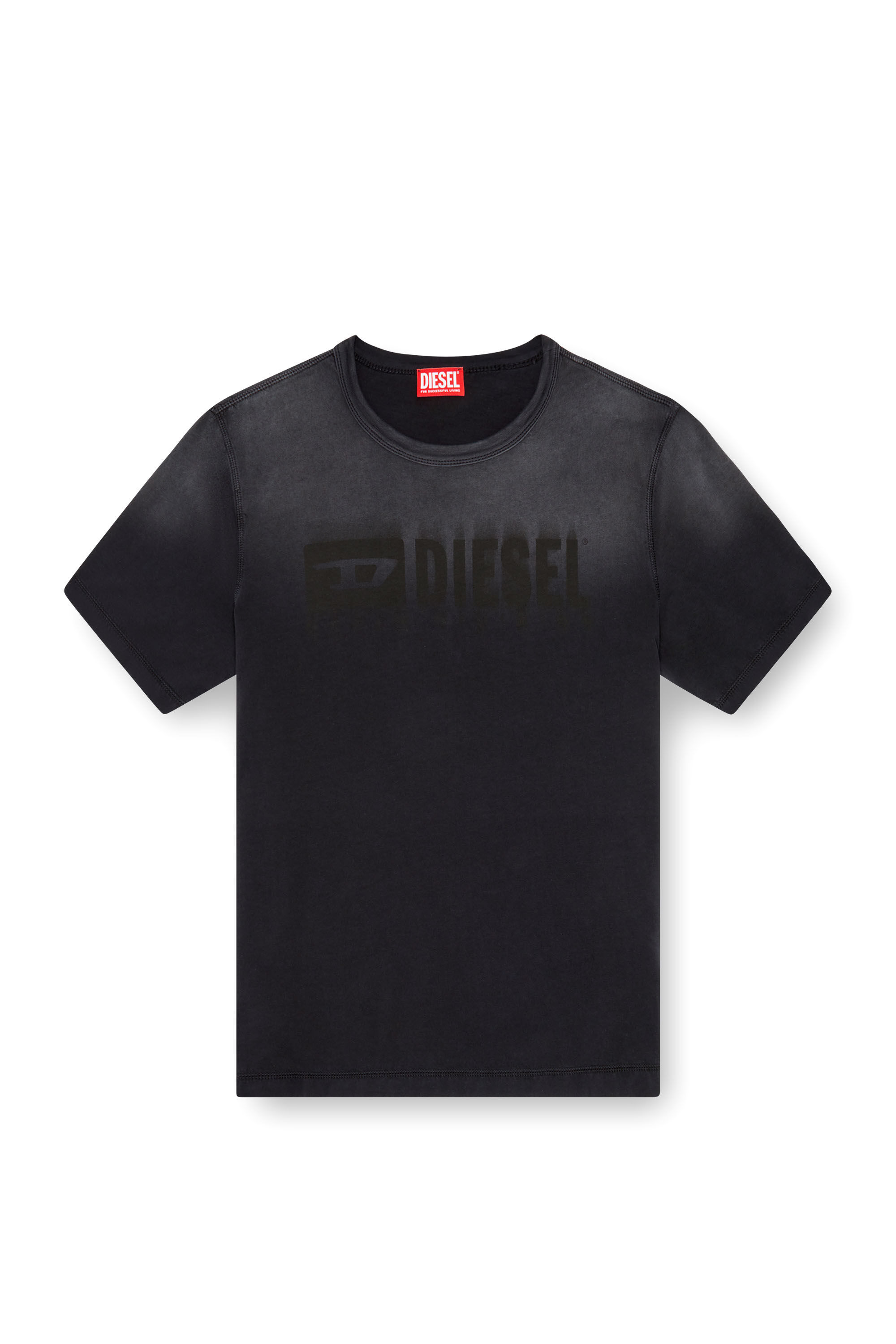 Diesel - T-ADJUST-K4, Man's T-shirt with sun-faded treatment in Black - 2