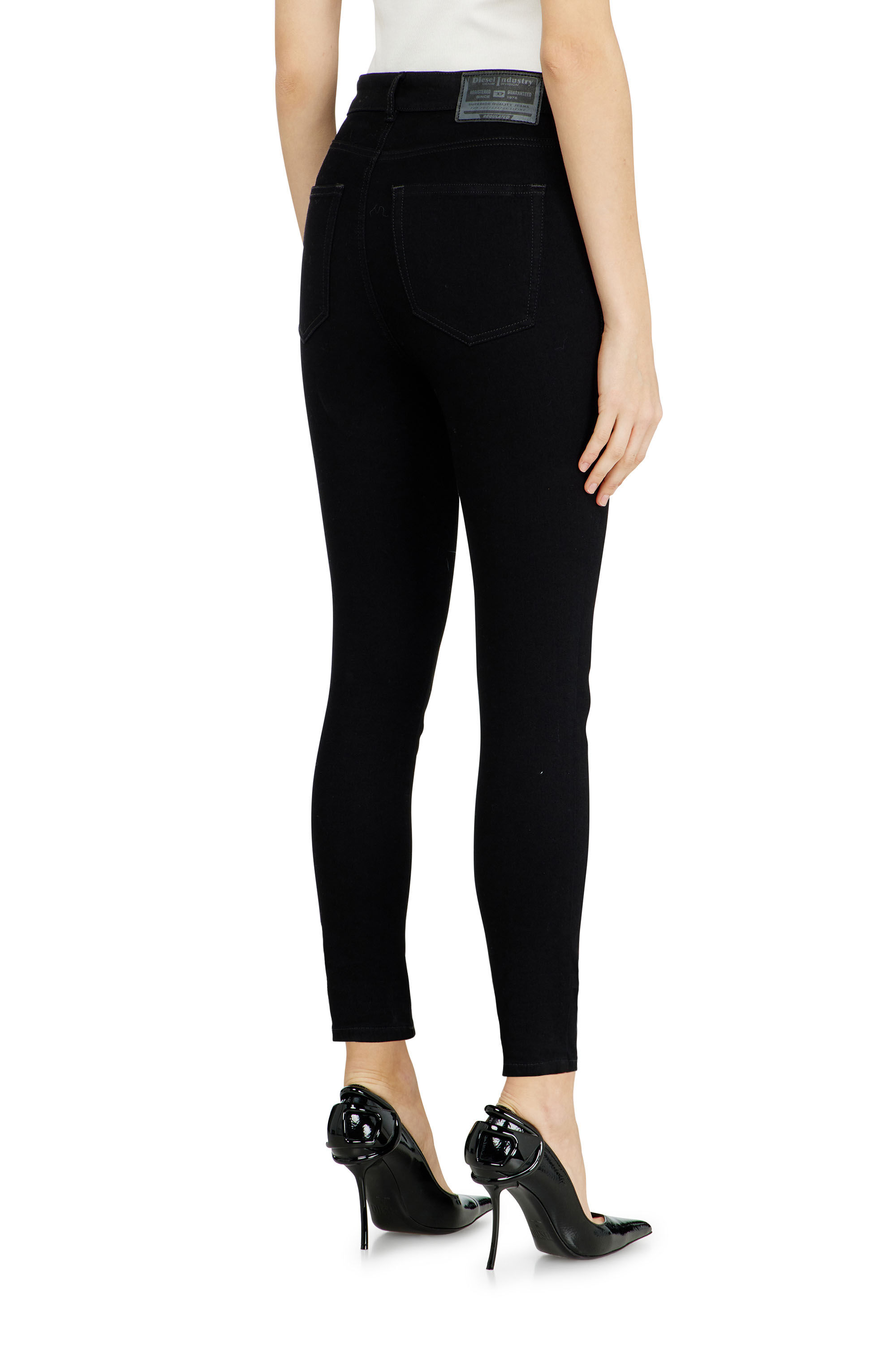 Diesel - Woman's Skinny Jeans 1984 Slandy-High 069EF, Black/Dark grey - 5