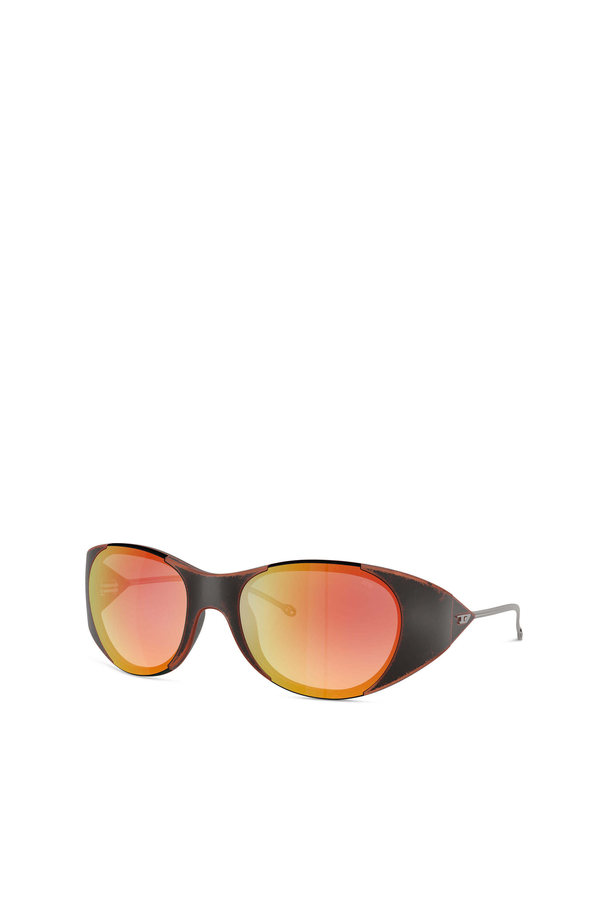 Diesel - 0DL3003, Unisex's Iconic oval sunglasses in Orange/Grey - 4