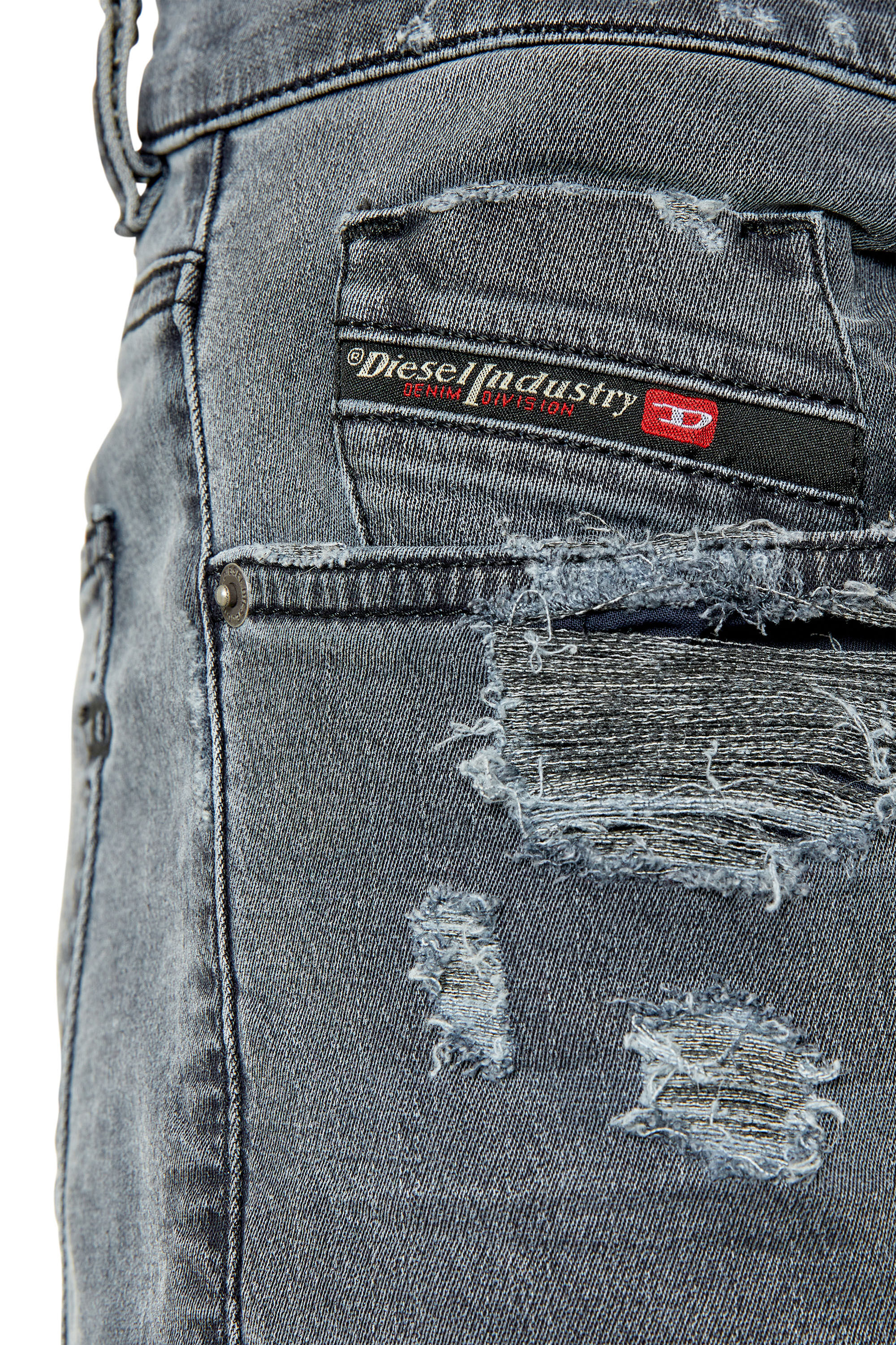 Diesel - D-Strukt JoggJeans® 068CN Slim, Black/Dark grey - Image 5