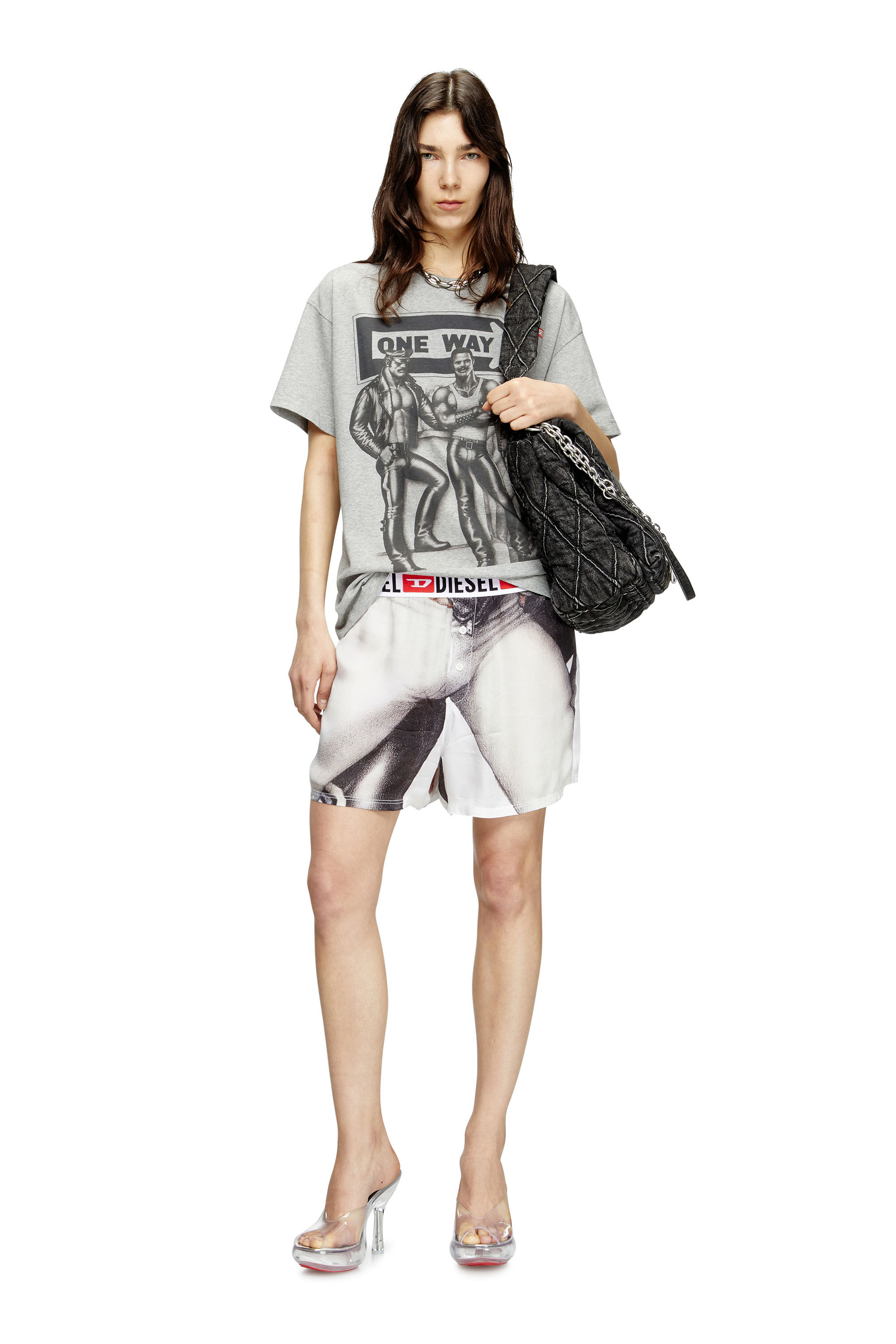 Diesel - PR-T-NORM-TOM25, Unisex's T-shirt with graphic print in Grey - 6