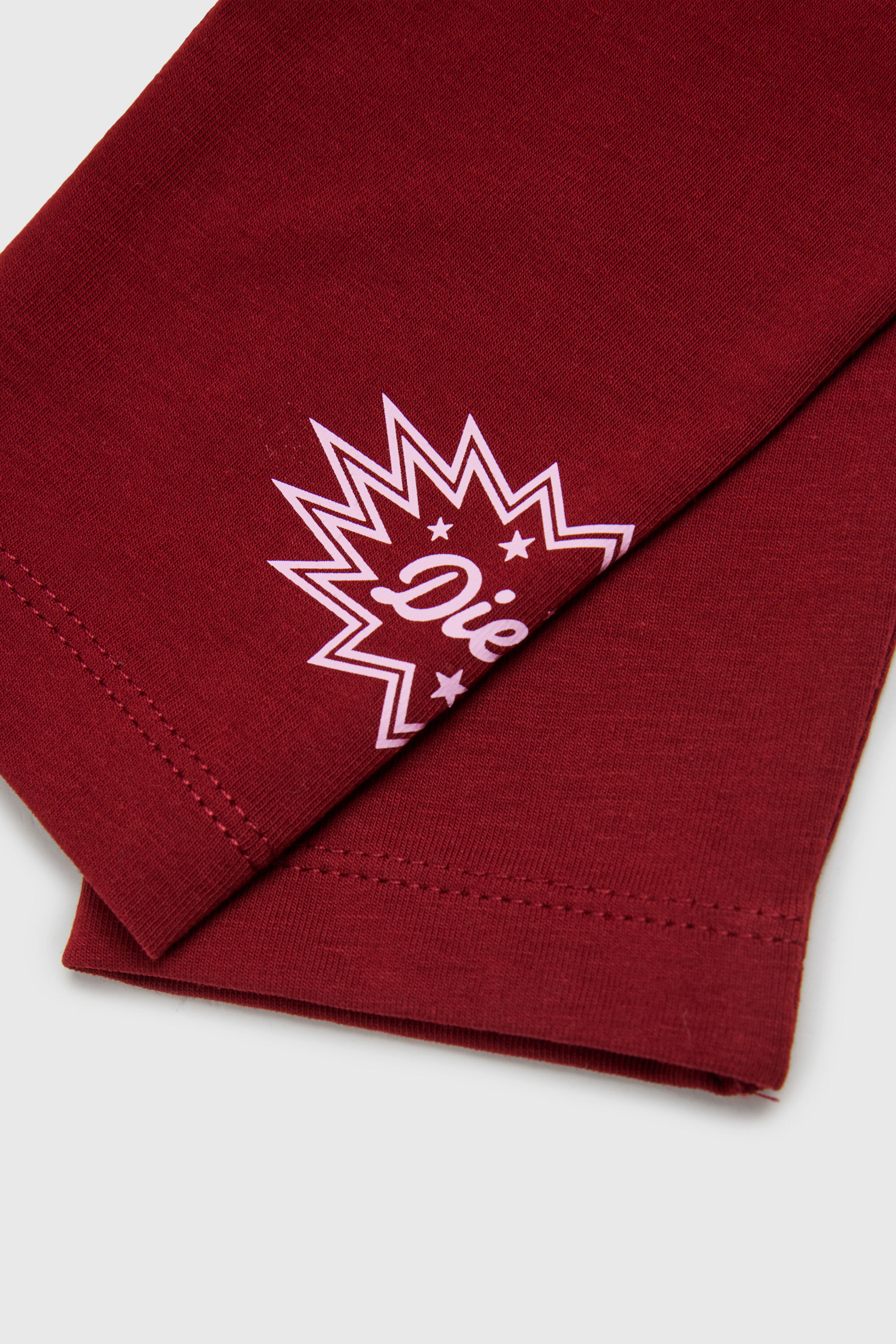 Diesel - PFUMB, Woman's Leggings with starburst logo print in Red - 4