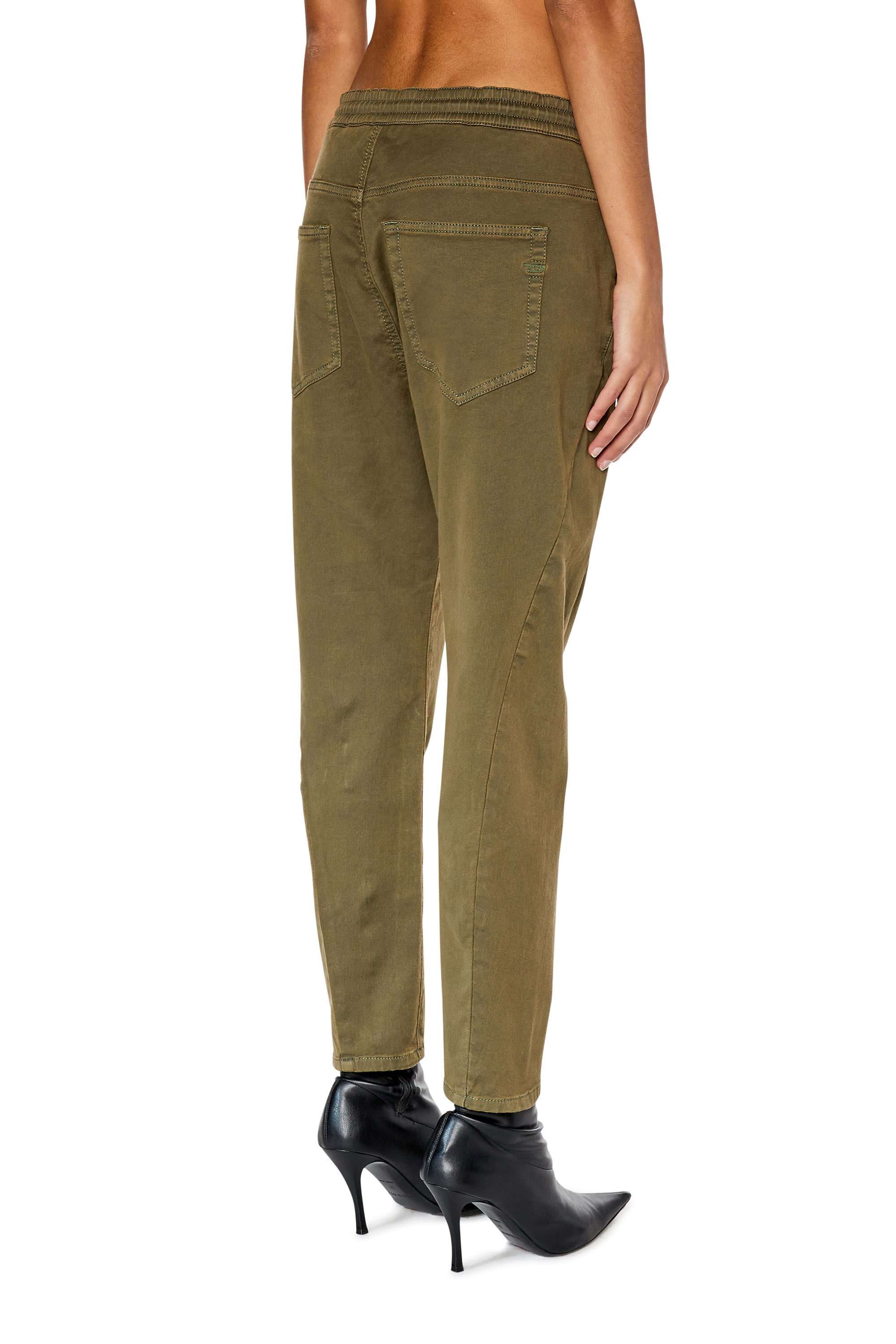 Diesel - Fayza JoggJeans® 068DY Boyfriend, Military Green - Image 4