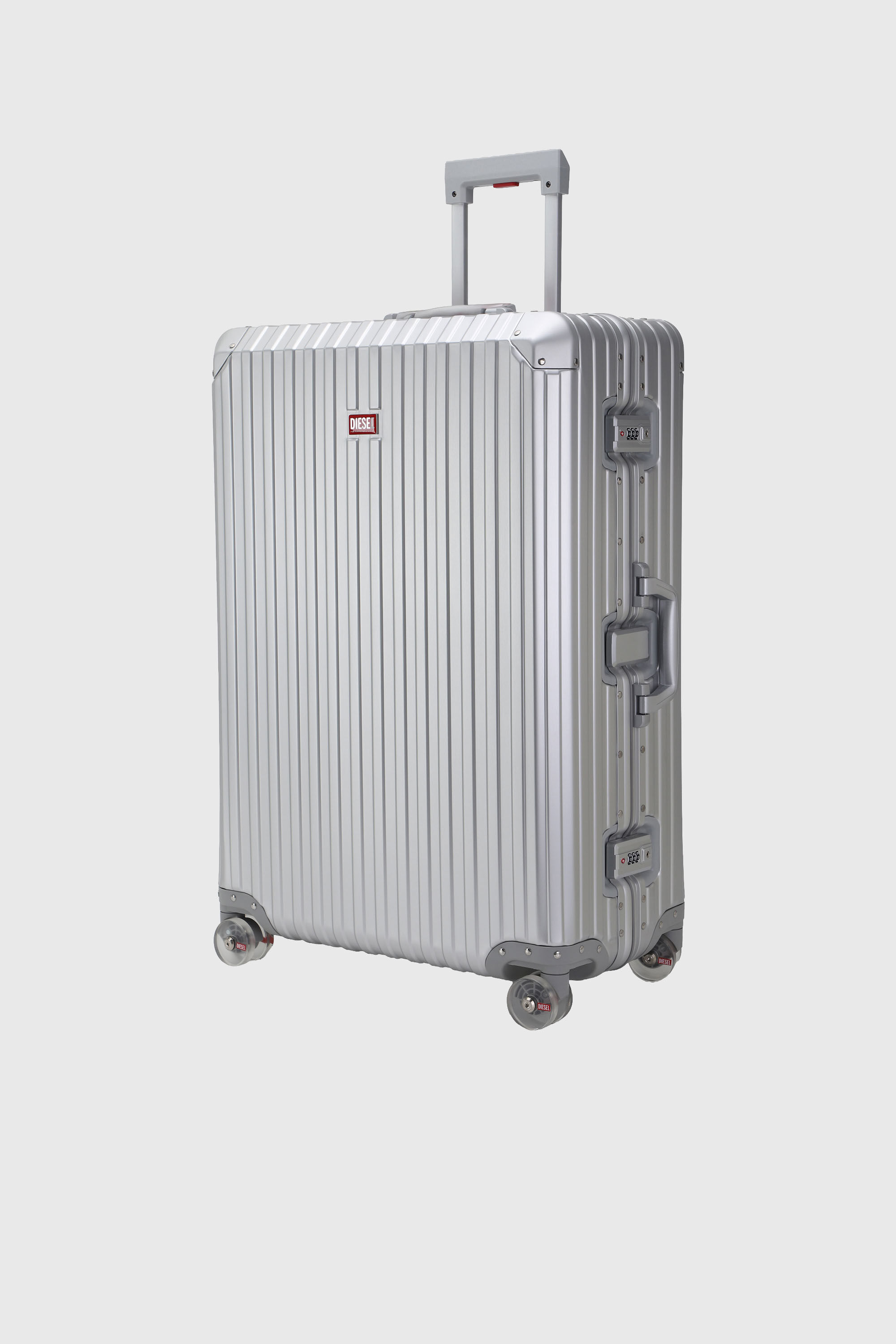 Diesel - DIESEL ALUMINUM TROLLEY- DSL002, Unisex's Aluminum suitcase size L in Silver - 5