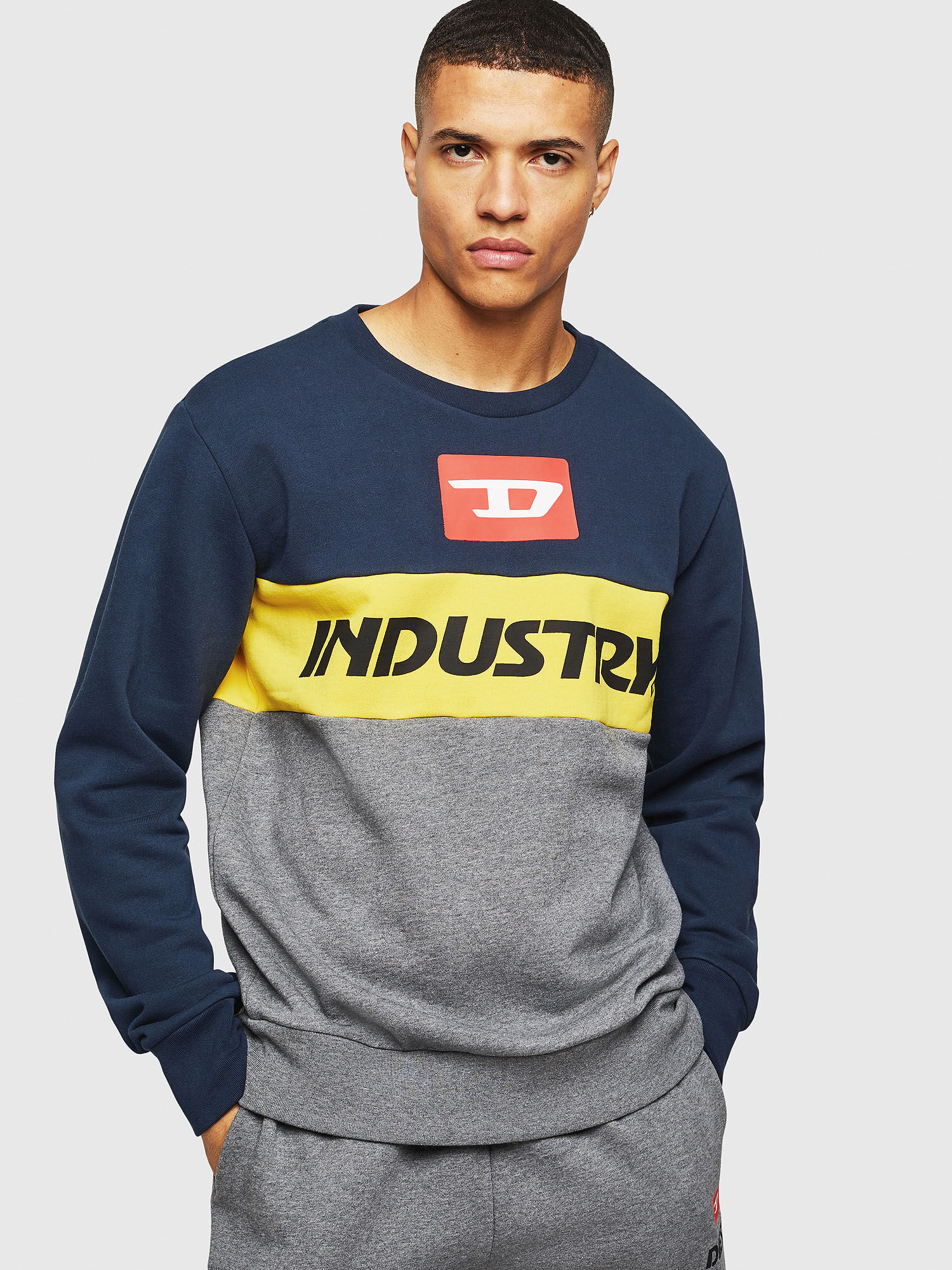 yellow black sweatshirt