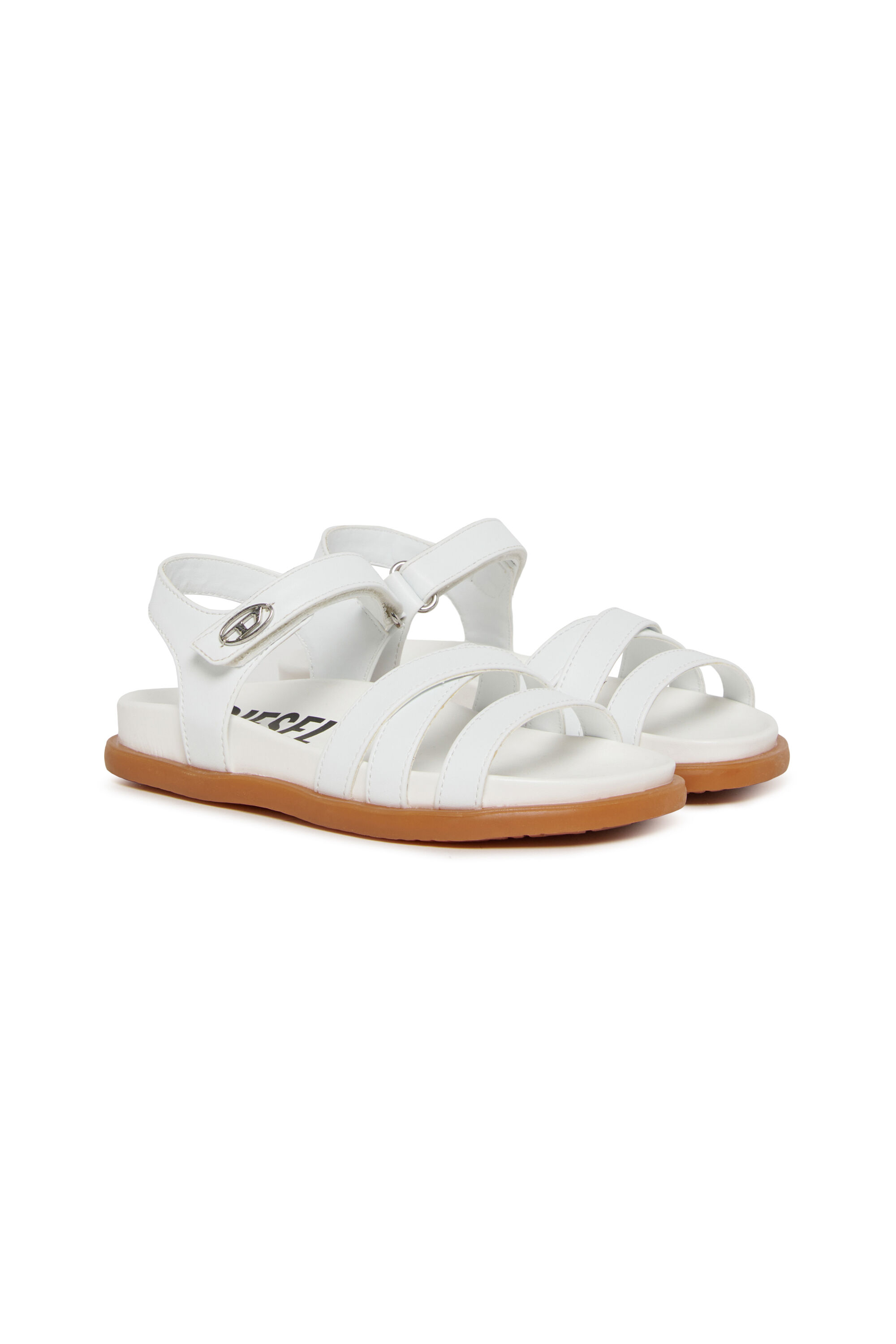 Diesel - D-SANPLA, Woman's D-SANPLA-Sandal with logo detail in White - 2