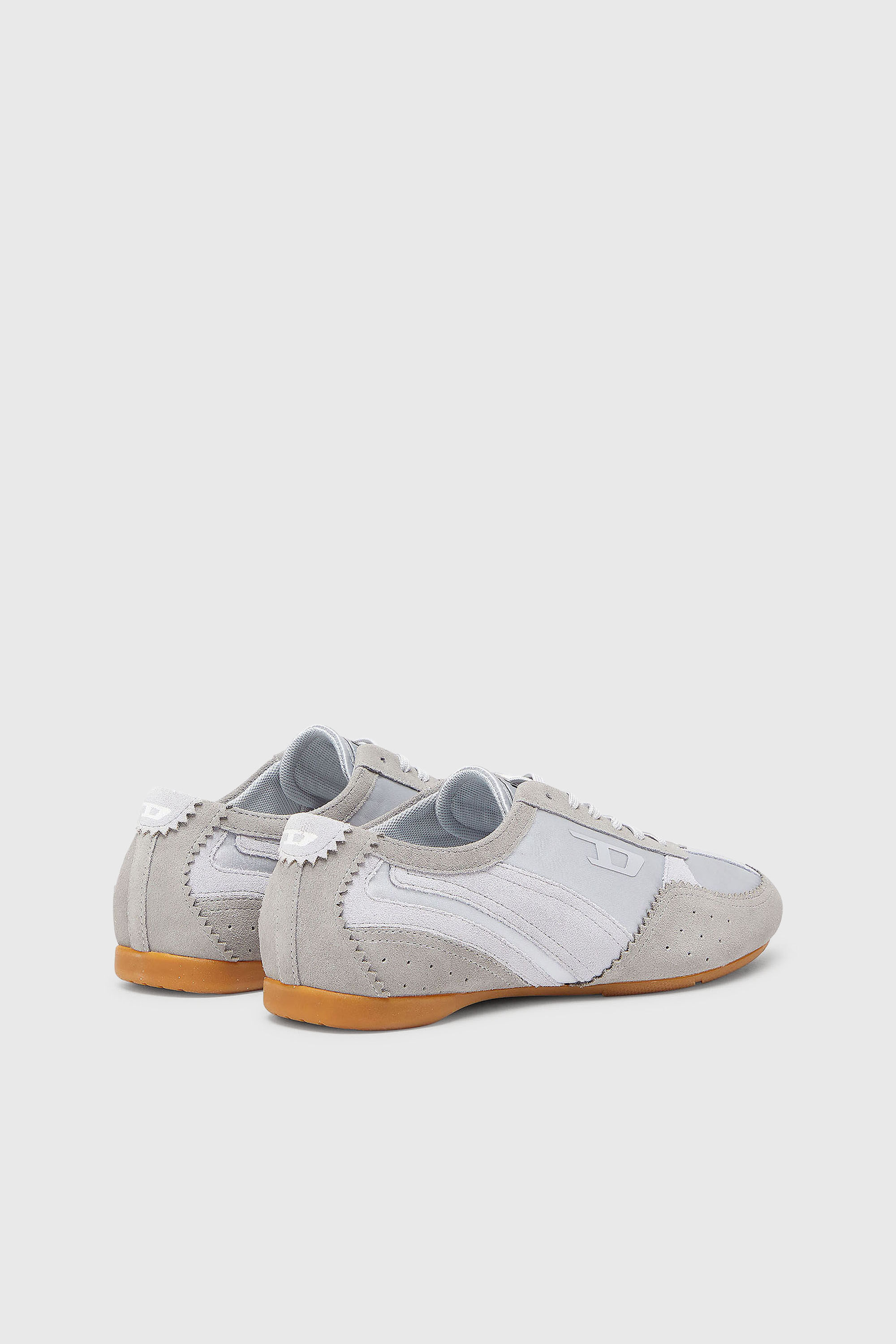 Diesel - D-MILE LOW II W, Woman's D-Mile-Flat sneakers with suede overlays in Light Blue - 3
