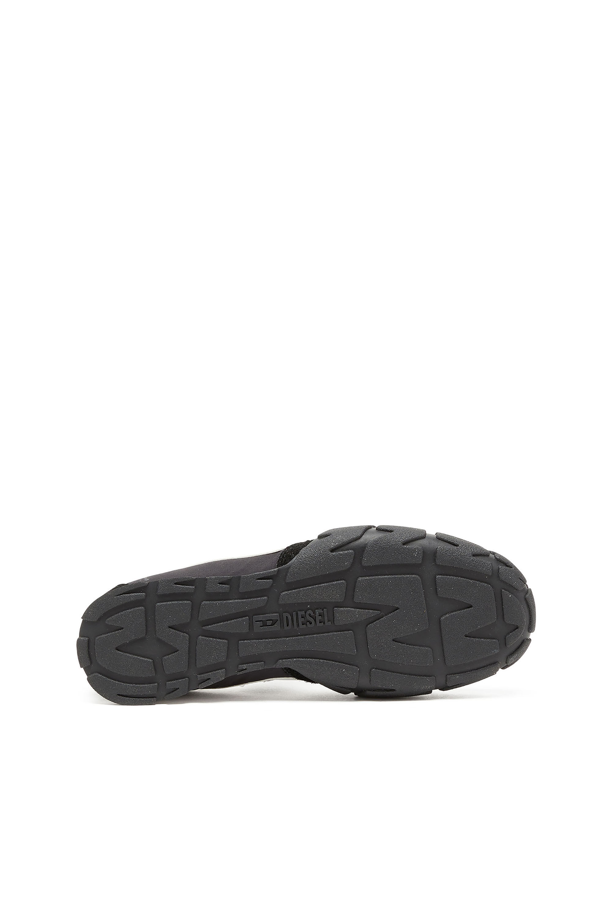 Diesel - S-PAGODHA SLIP-ON W, Woman's S-Pagodha-Tongue-free strap sneakers in ripstop in Black/White - 5