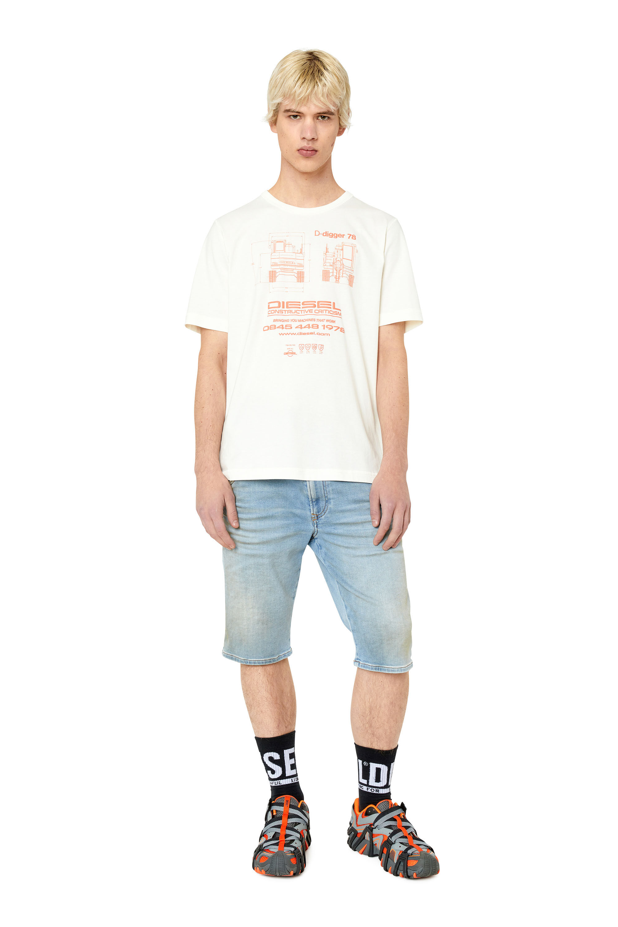 Diesel - D-KROOSHORT-Z-T, Light Blue - Image 1