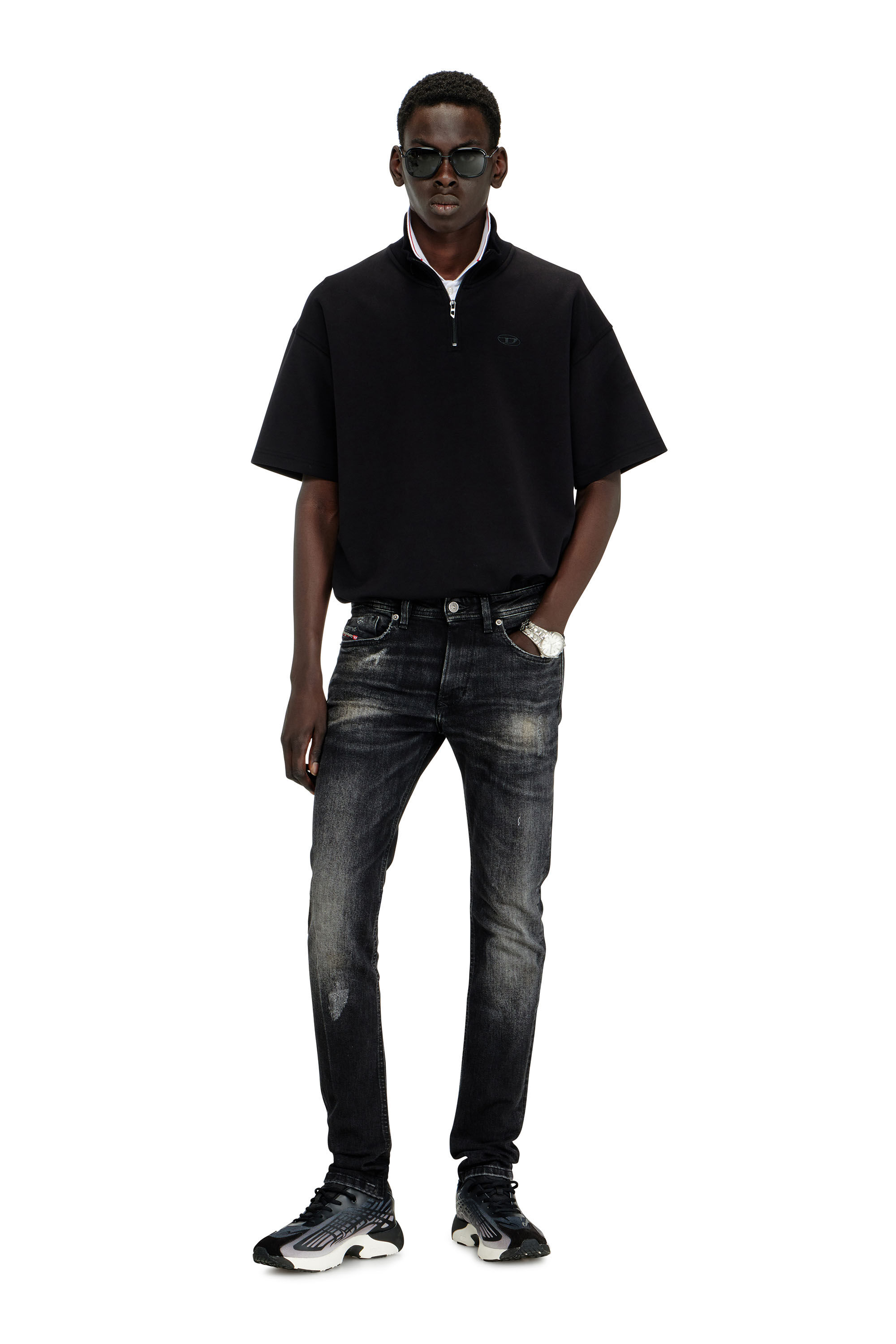 Men's Skinny Jeans | Black/Dark grey | Diesel 1979 Sleenker