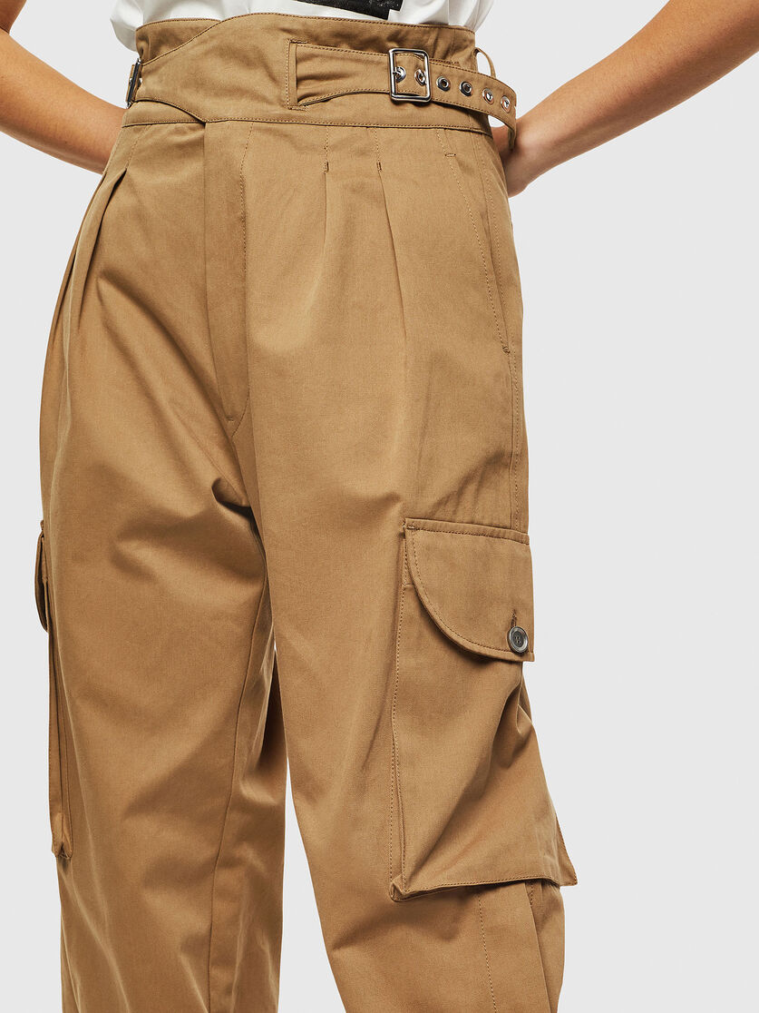 P Chiku Woman Wide Leg Pants With Workwear Details Diesel