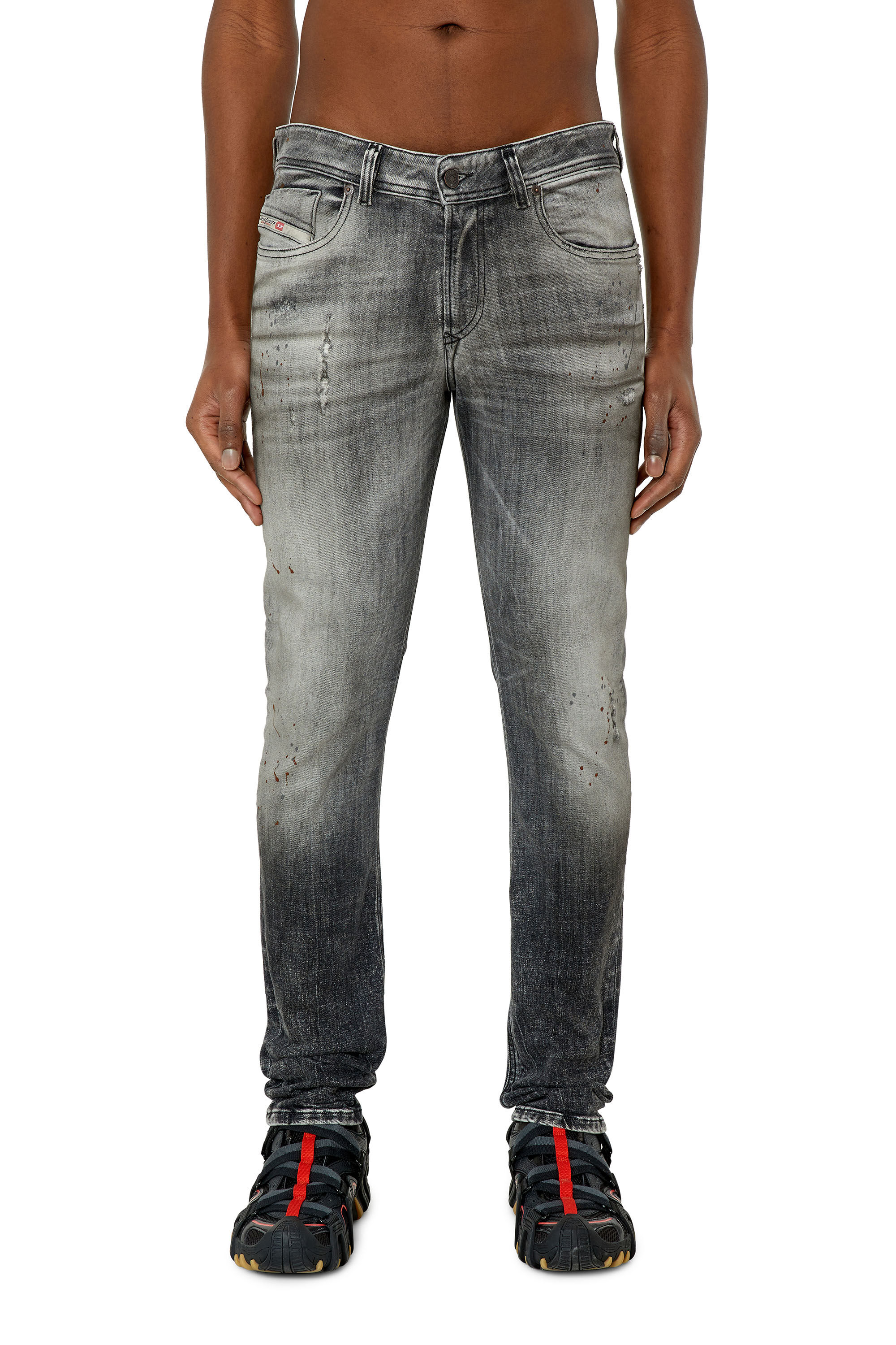 Diesel - Man's Skinny Jeans 1979 Sleenker 09E70, Black/Dark grey - 3