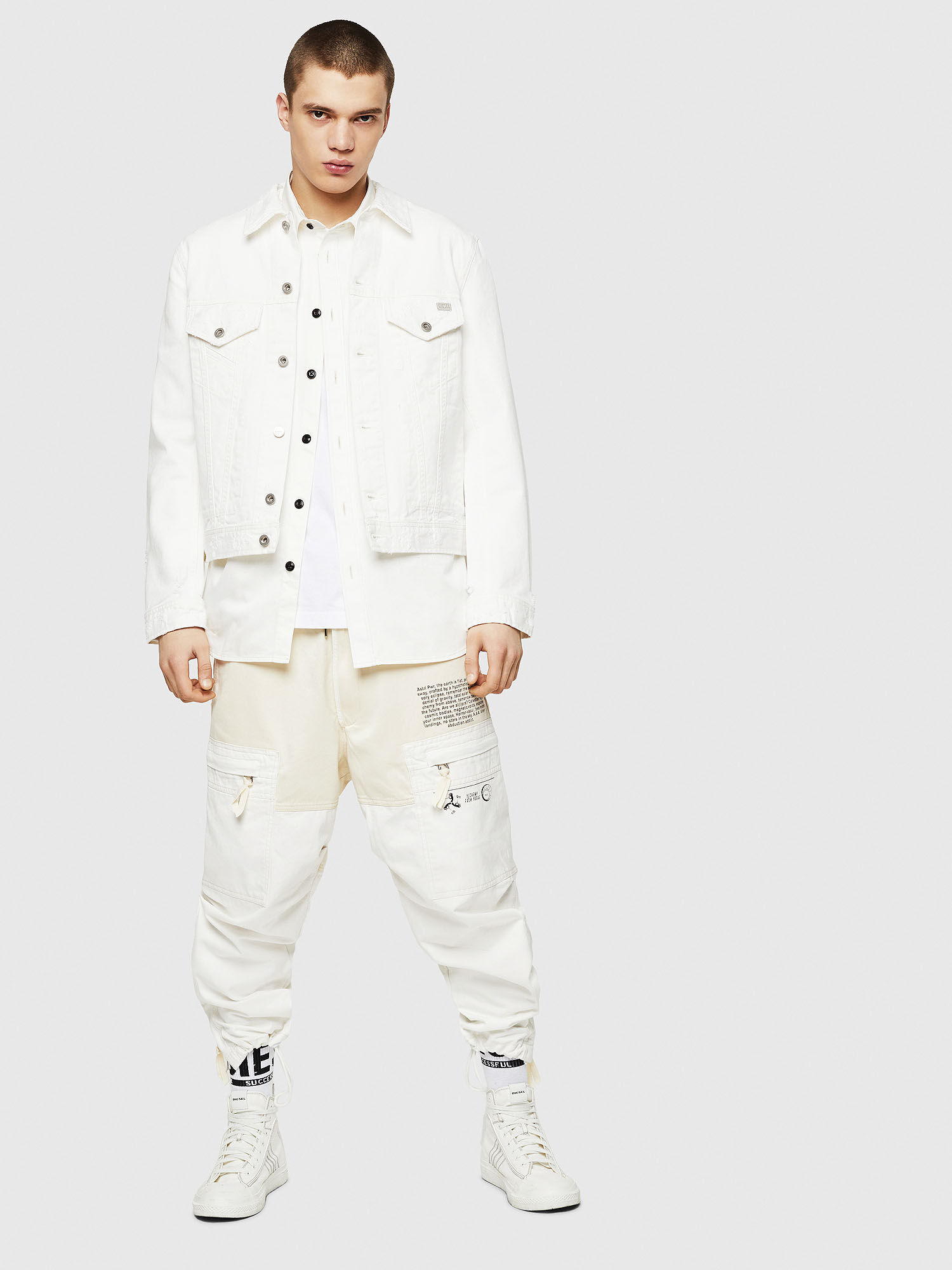 all white denim