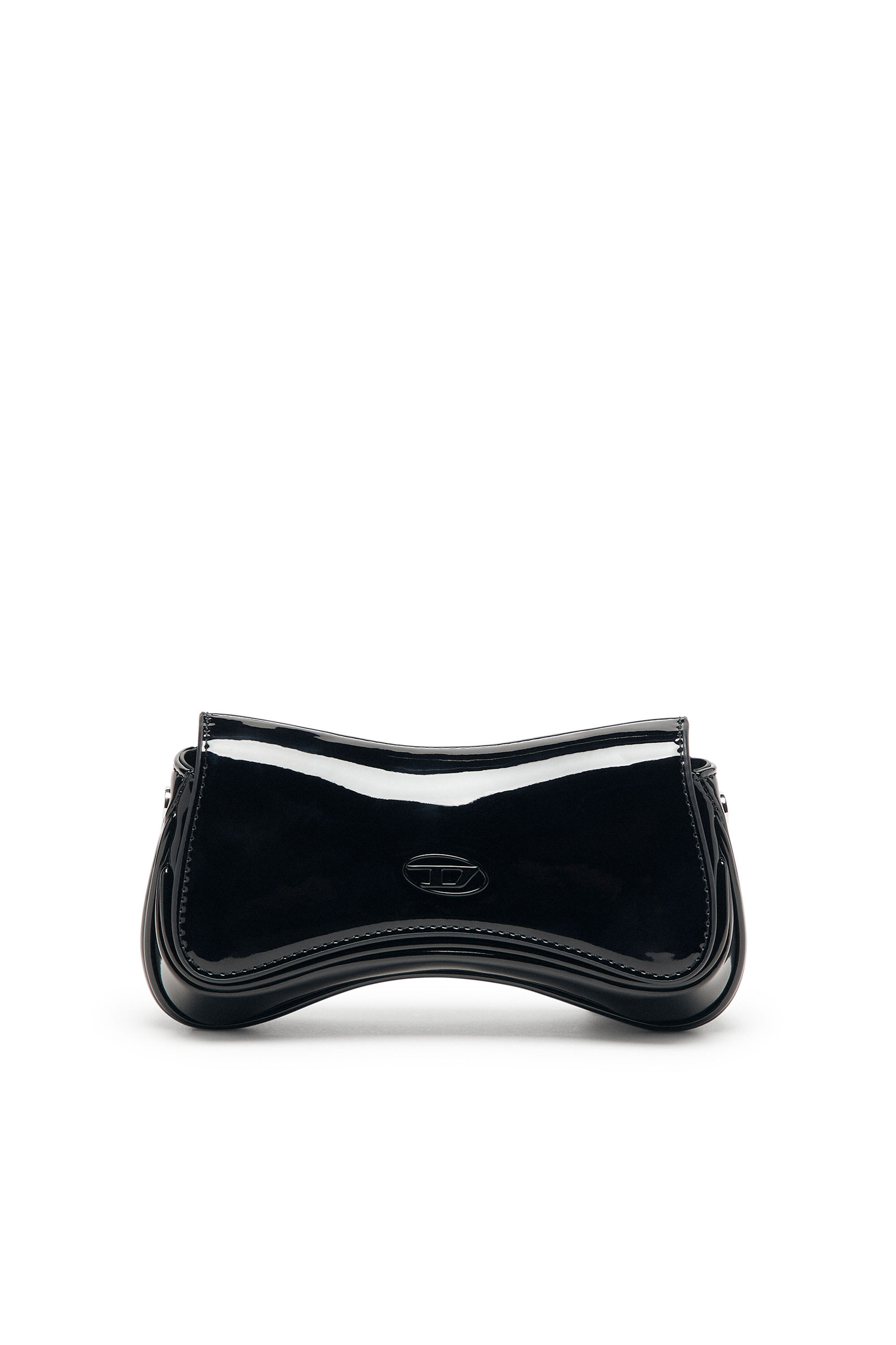 Diesel - PLAY CROSSBODY XS, Woman's Play-Small crossbody bag  in glossy PU in Black/Flash mirror - 1