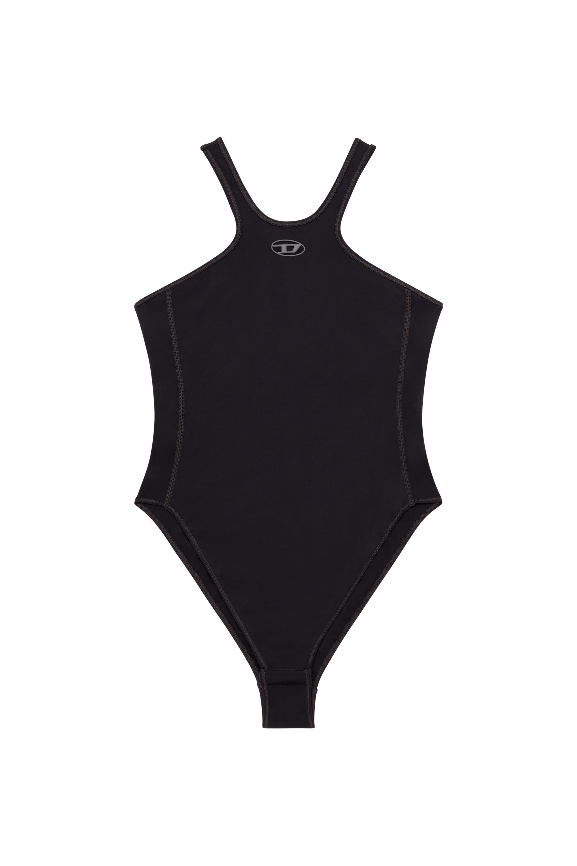 Diesel - CHRISTIE-UTLT, Woman's Stretch bodysuit with Oval D detail in Black - 2