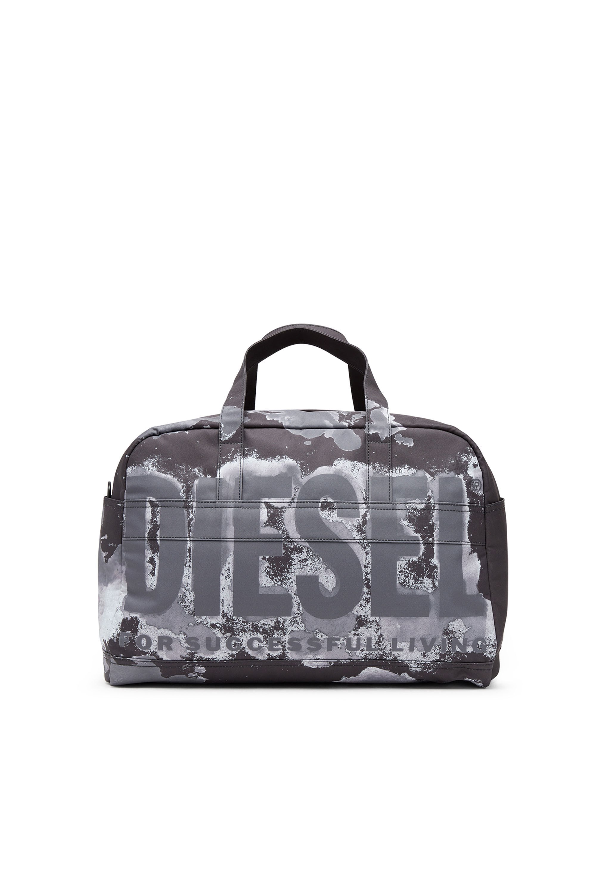 Diesel - RAVE DUFFLE L X, Man Rave-Duffle bag with bleeding logo print in Multicolor - Image 1