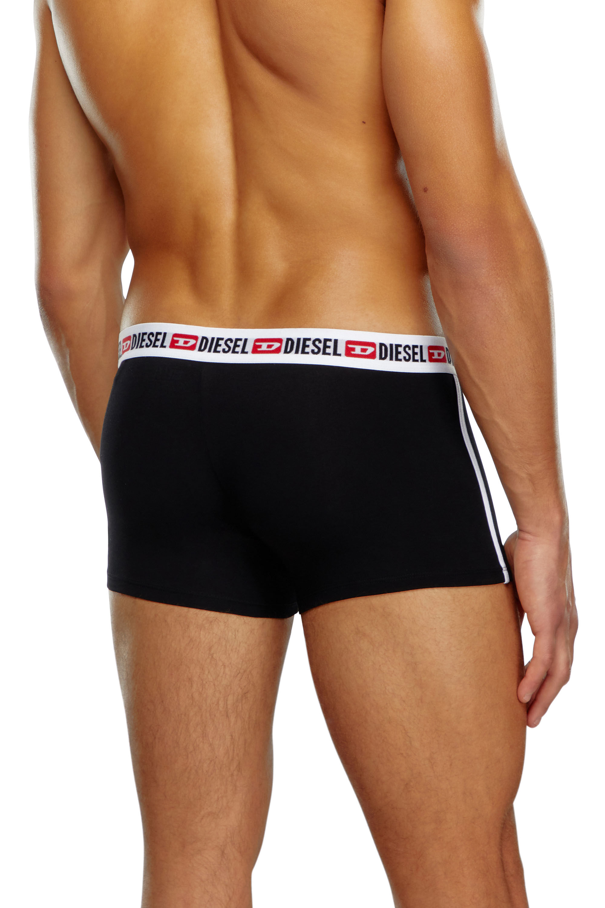 Diesel - UMBX-SHAWNTHREEPACK, Man's Three-pack boxer briefs with side band in Black - 4