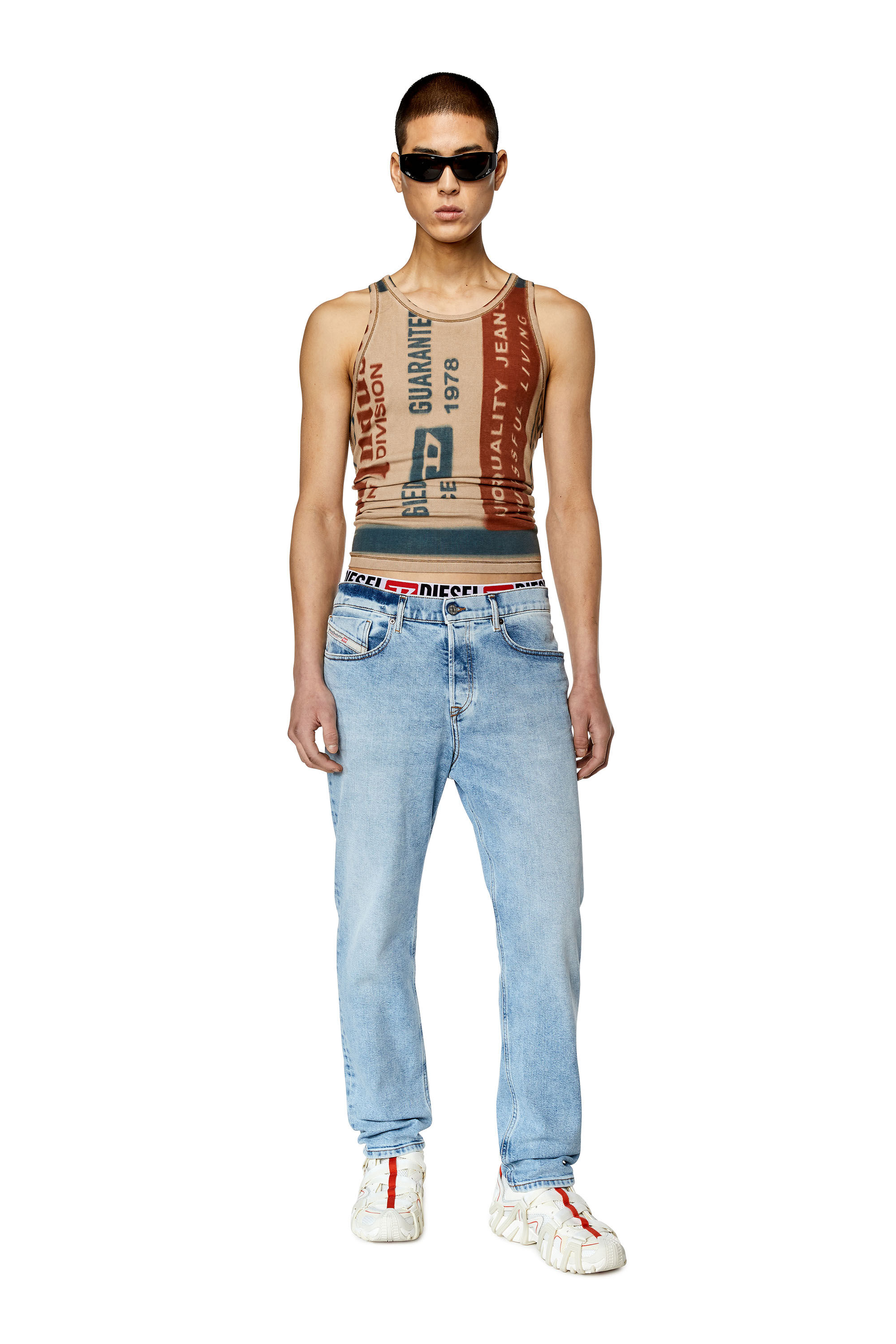 Diesel - Man's Tapered Jeans 2005 D-Fining 09E81, Light Blue - 1