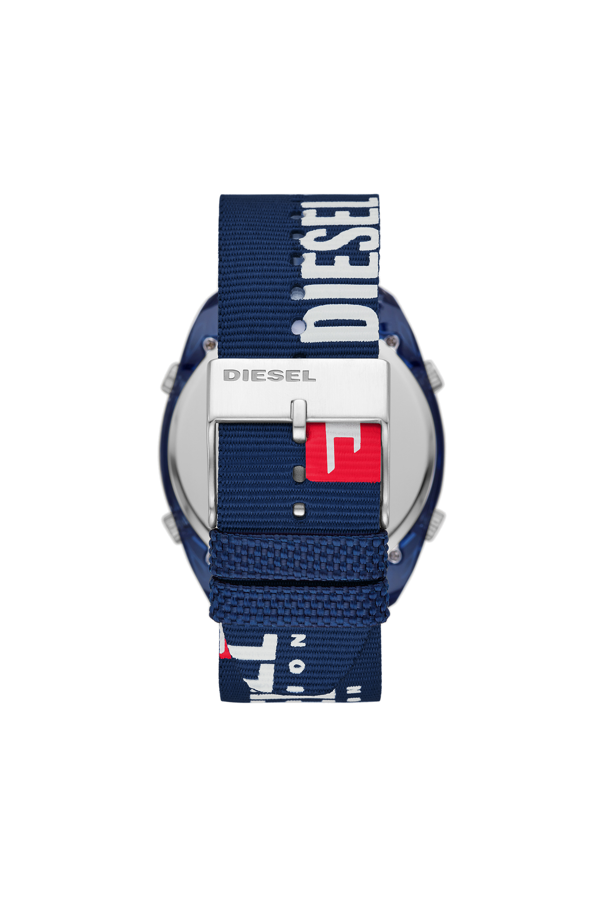 Diesel - DZ1915, Man's Crusher Digital Navy Nylon Watch in Blue - 2