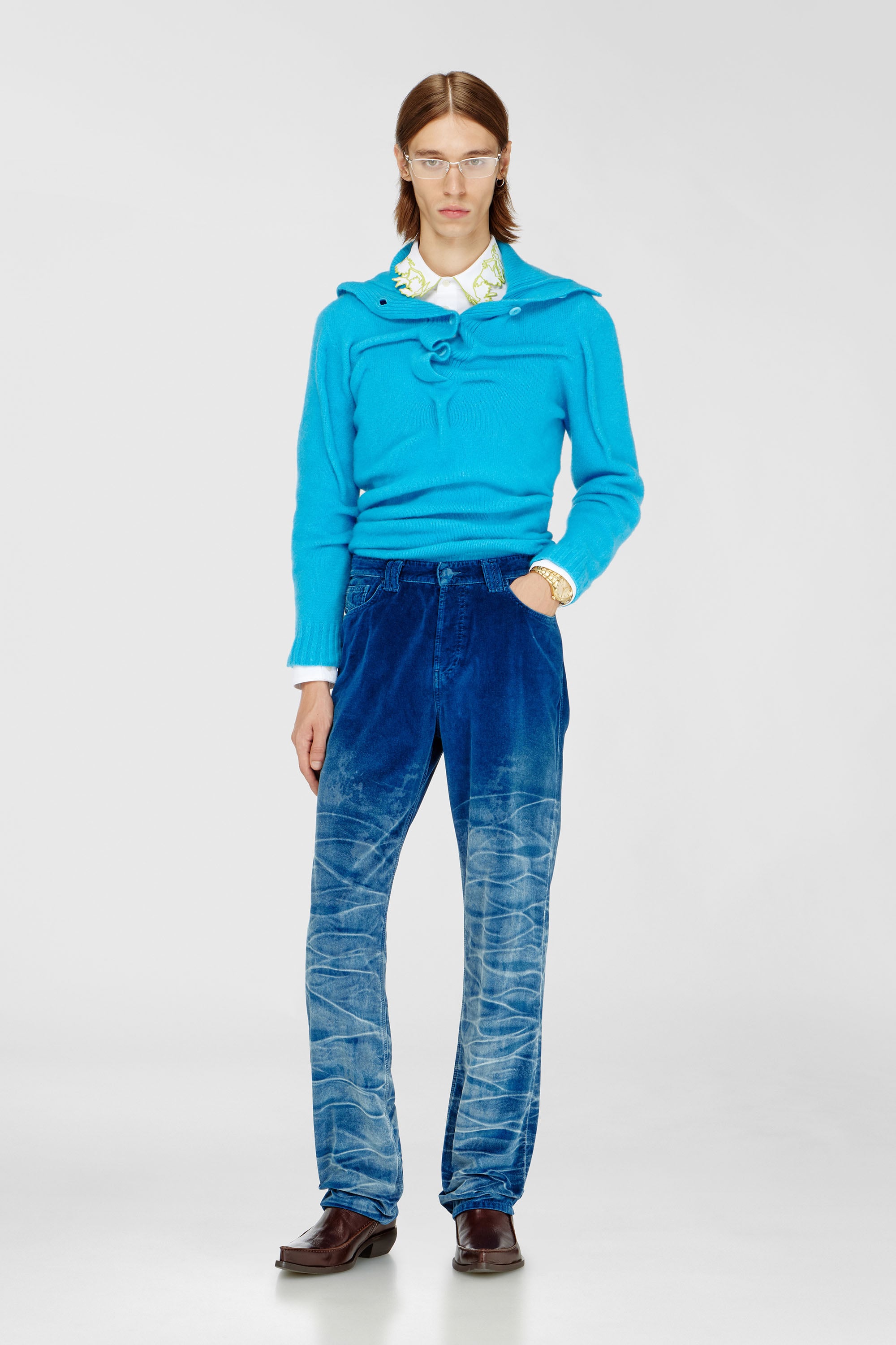 Diesel - Man's Regular Jeans 1991 D-Voeed 003PF, Dark Blue - 2