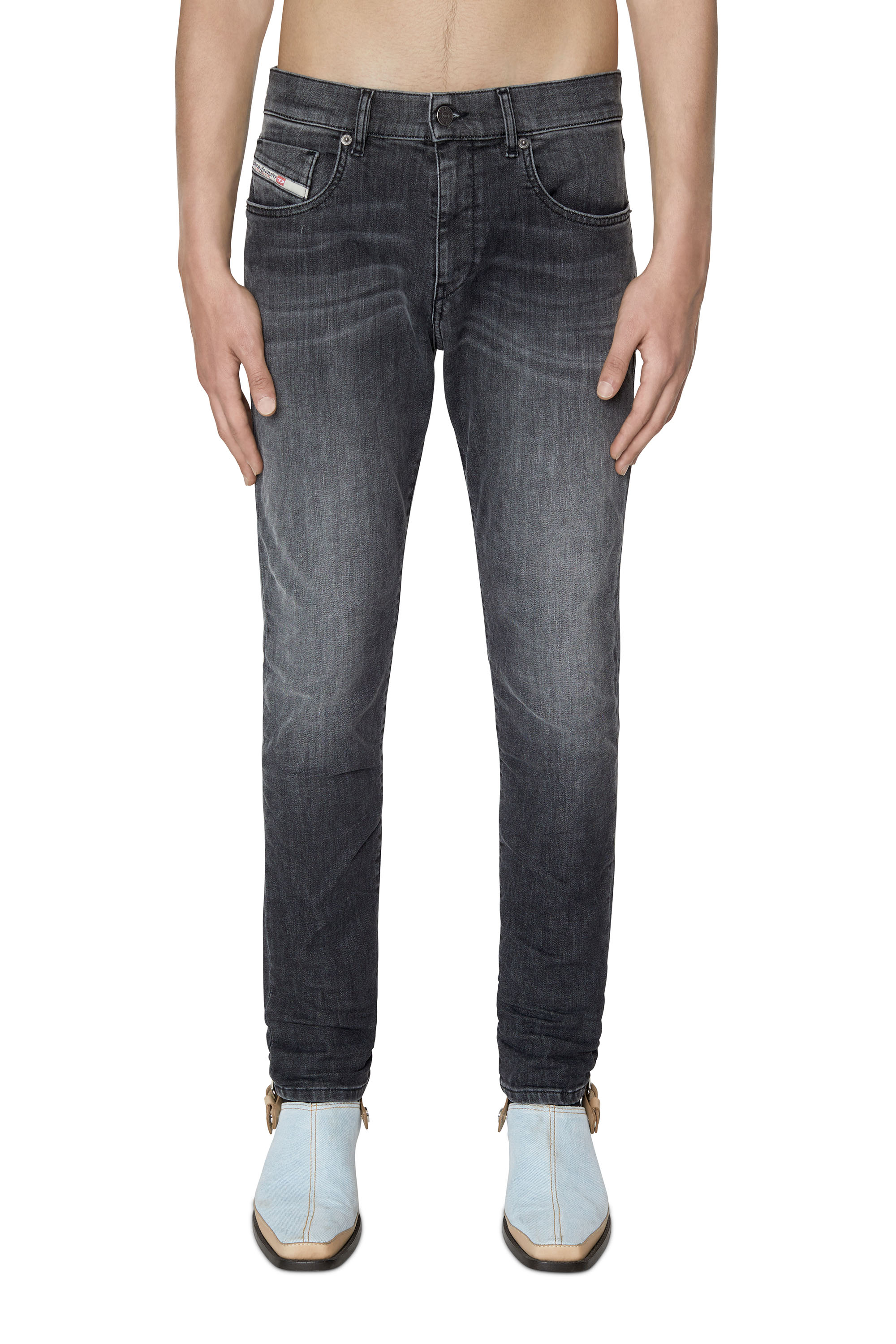 Diesel - D-Strukt JoggJeans® 09D52 Slim, Black/Dark grey - Image 1