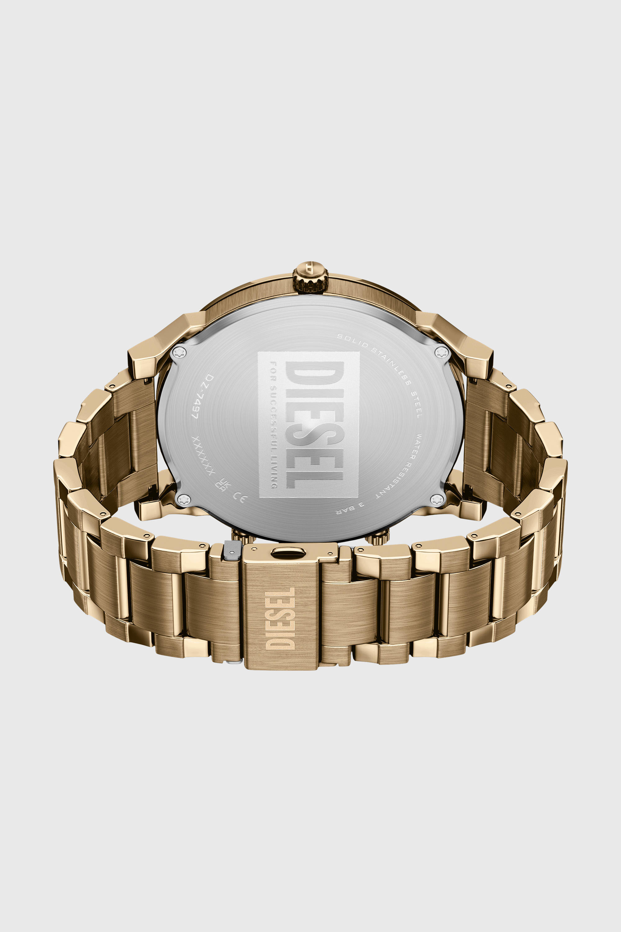 Men's Mr. Daddy Slim date antique gold-tone stainless steel watch