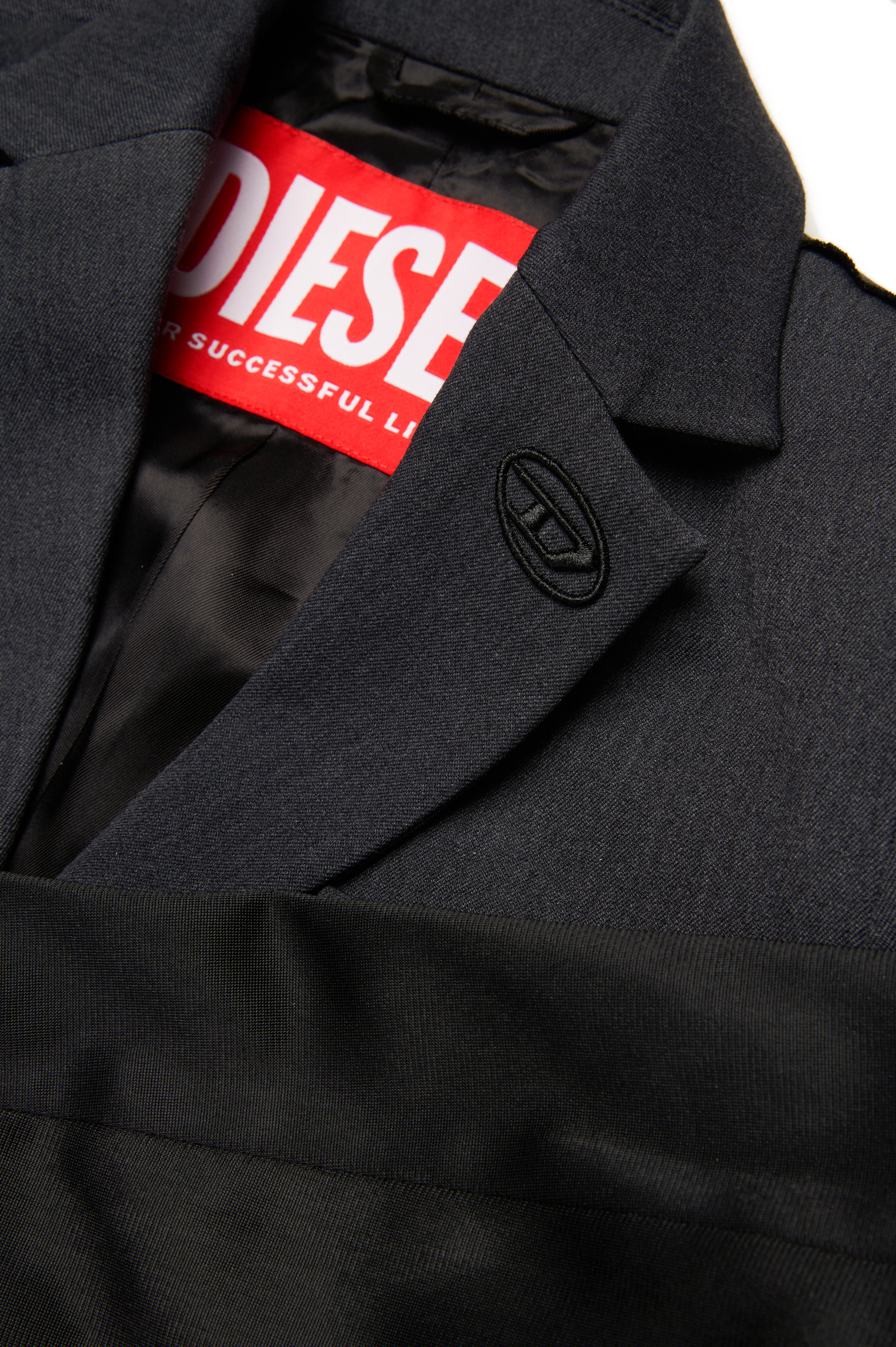 Diesel - JWIRE, Man's Suit jacket in mixed fabrics in Black - 4