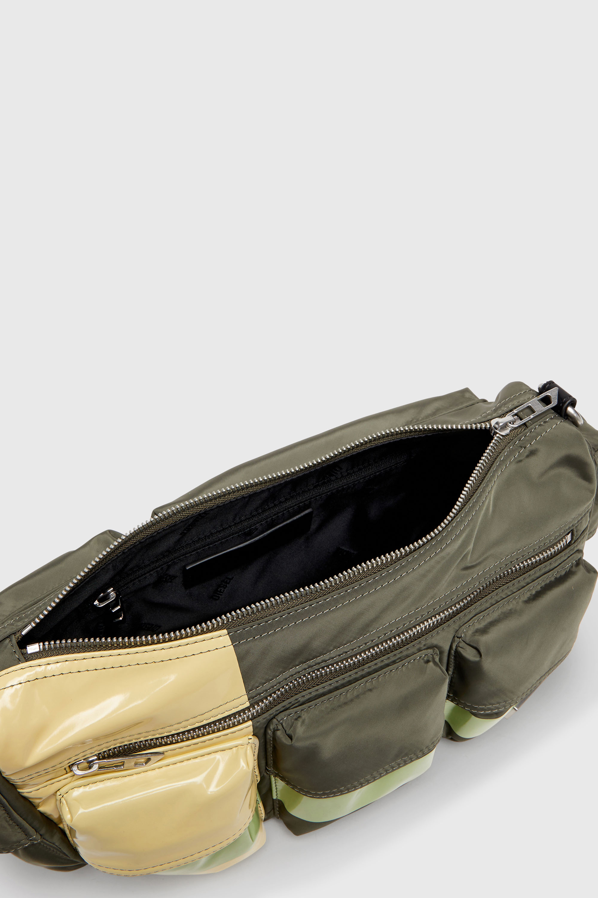 Diesel - MULTI-PKTS SHOULDER BAG X, Unisex's Multi-Pkts - Shoulder bag with color-block design in Green/Yellow - 3