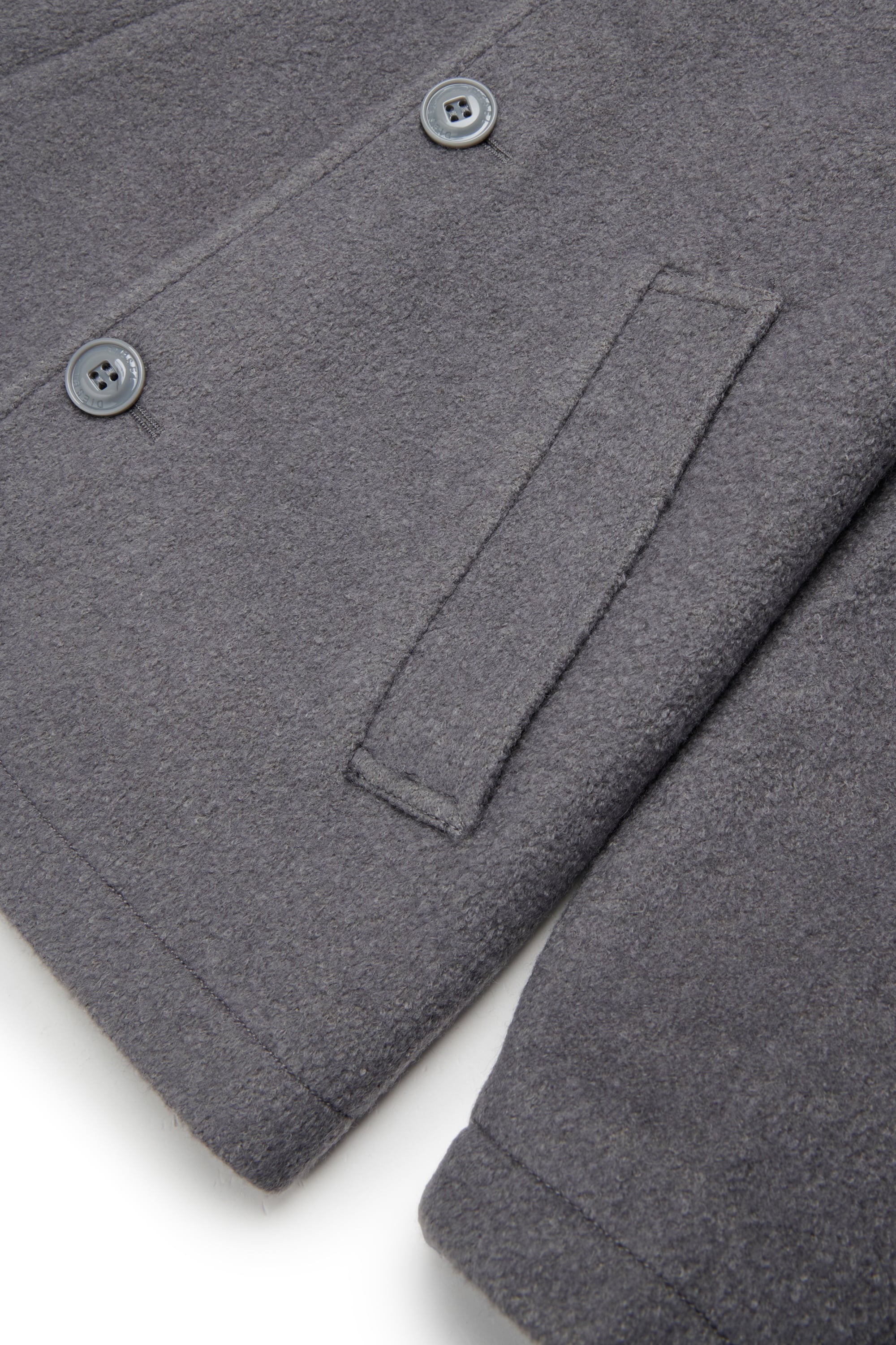 Diesel - JASTONEOUT, Man's Wool-blend coat with detachable hood in Dark grey - 4