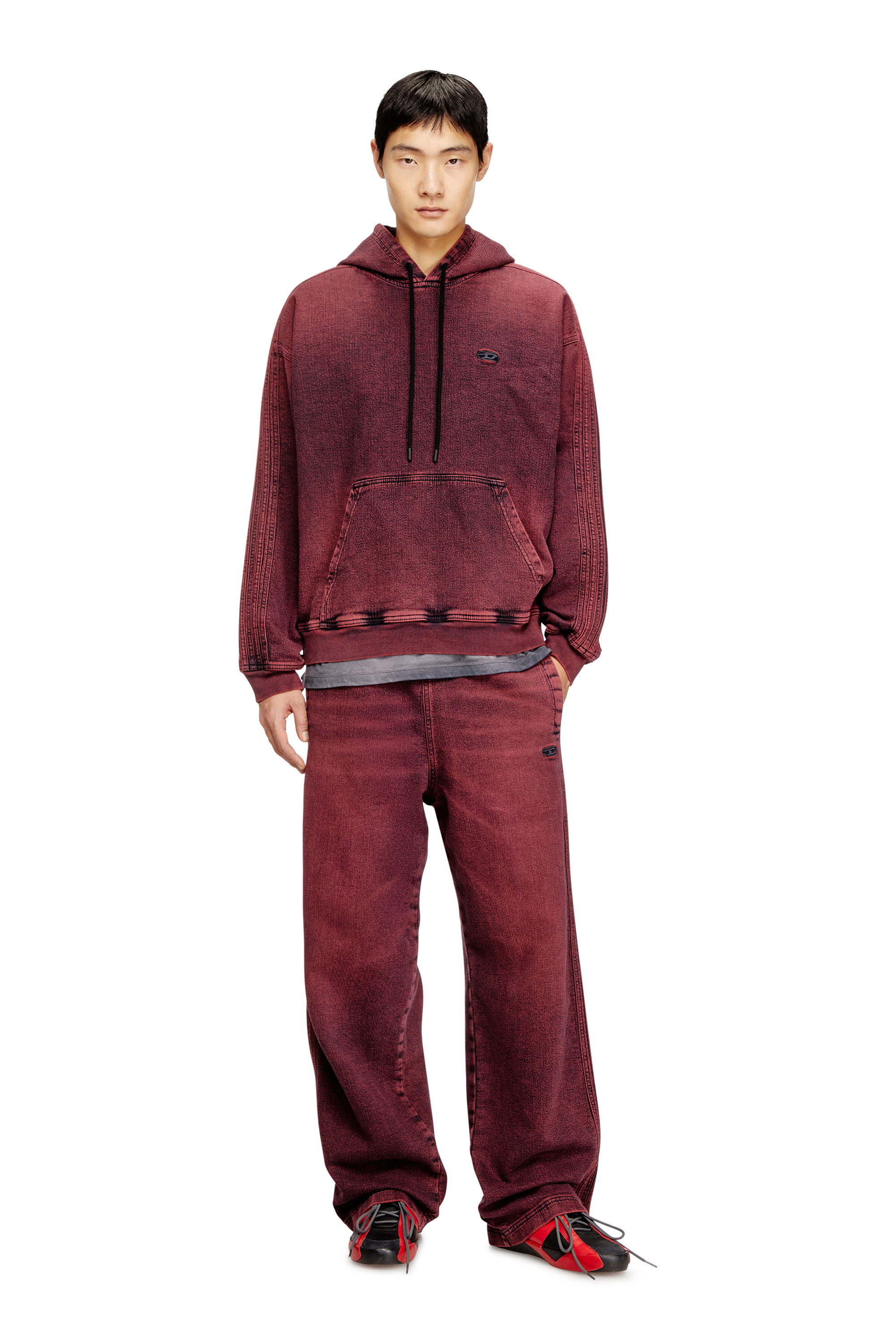 Diesel - Man's Relaxed D-Martyans Track Denim 09Q50, Red - 1