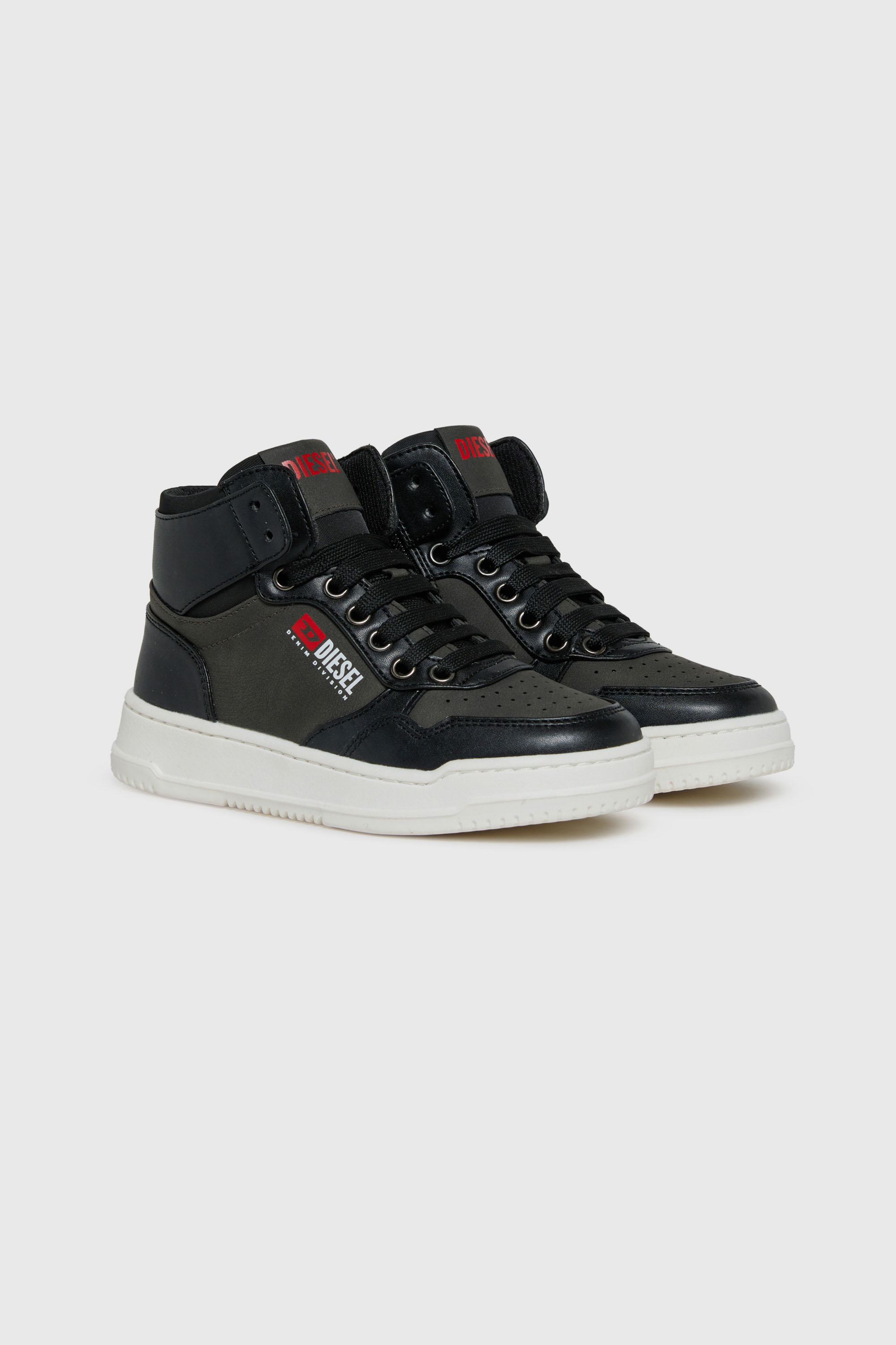 Diesel - S-CASCOUNT-MID, Unisex's S-Cascount Perforated high-top sneakers in Black - 2