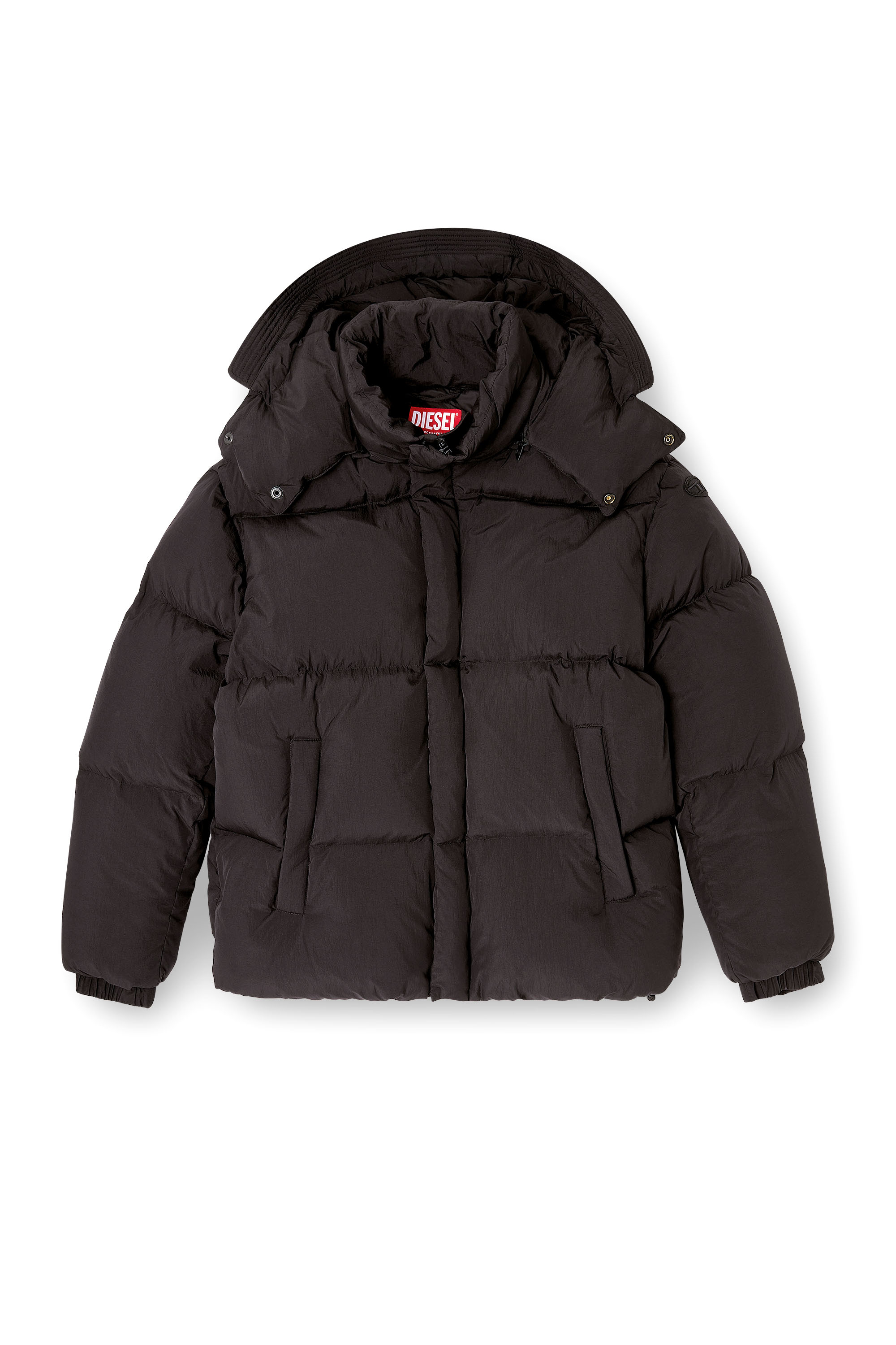 Diesel - W-ROLFYS-WRD, Man's Quilted down jacket in ViralOff&reg; Taslan in Dark grey - 3